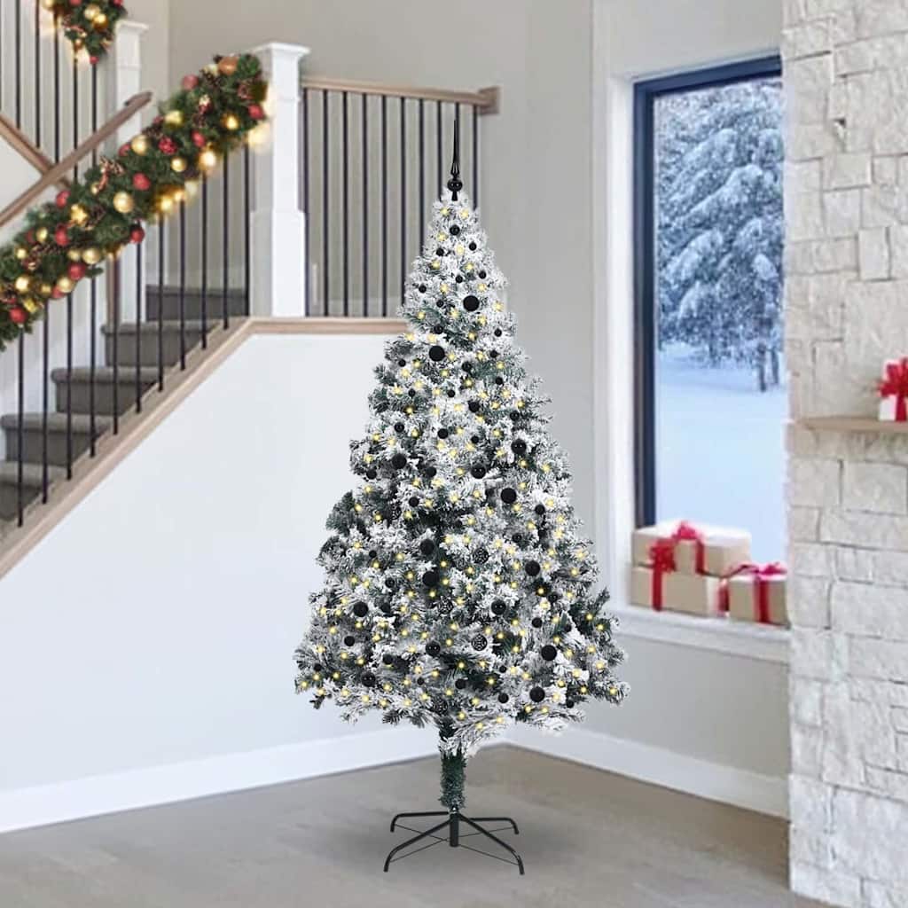 COSDEN Artificial Christmas Tree with 300 LEDs with Stand Green 240 cm - Style and Chic