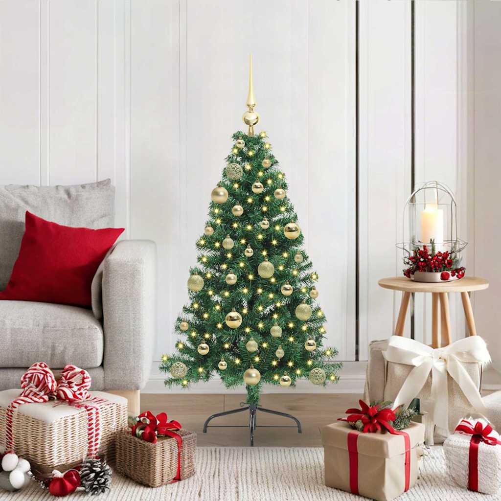 COSDEN Artificial Pre-lit Christmas Tree Green 120 cm PVC - Merkel Designers