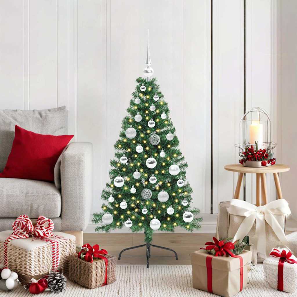 COSDEN Artificial Pre-lit Christmas Tree Green 120 cm PVC - Merlin Deals