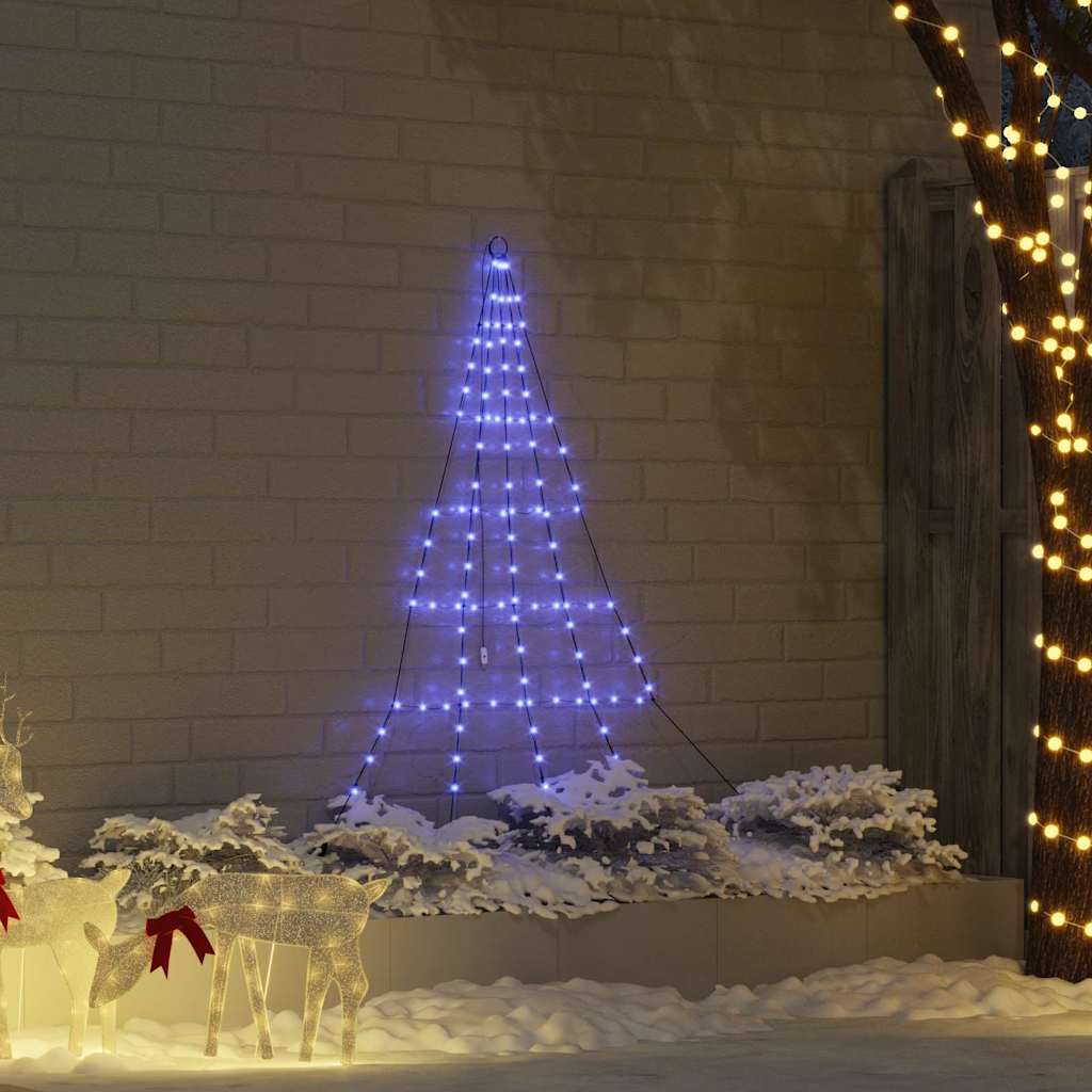 FLIRRA LED Christmas Tree with Ground Spikes Blue 180 cm Metal - Charlotte Dunes