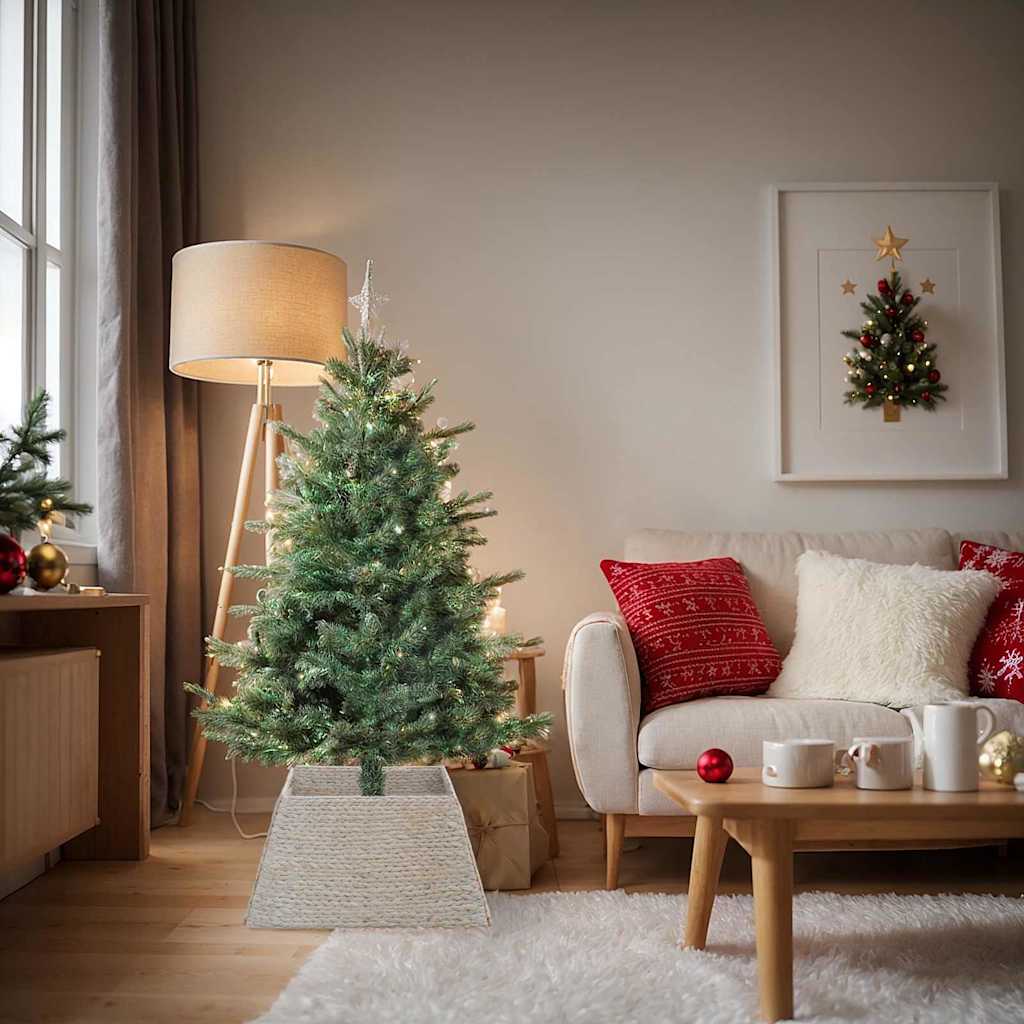 FROSTI Christmas Tree Collar White 70 x 70 x 28 cm Water Hyacinth - Merkel Designers