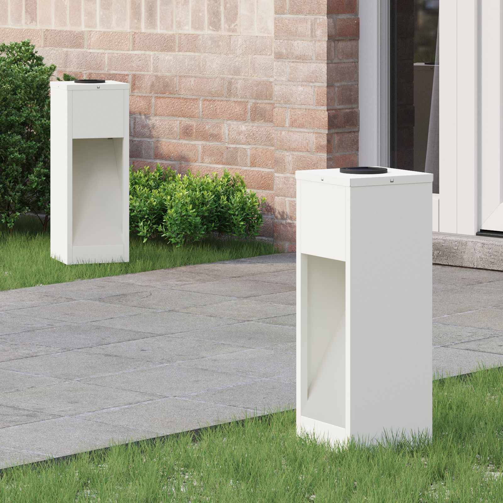 NIEBRO Solar Led Pathway Light 2 pcs Cold Rolled Steel - White - Design Hut
