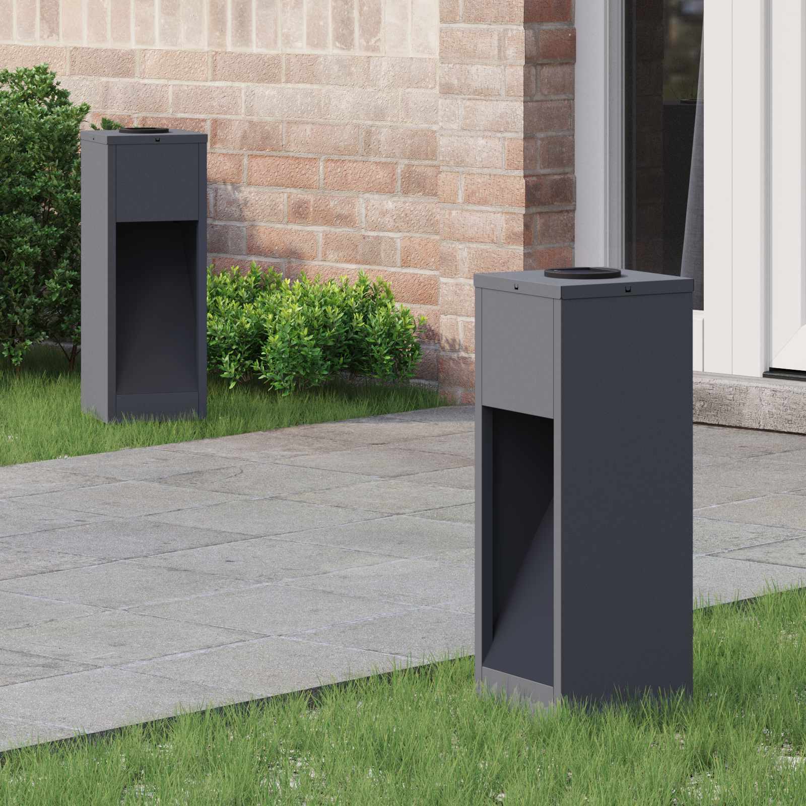 NIEBRO Solar Led Pathway Light 2 pcs Anthracite Cold Rolled Steel - Design Hut