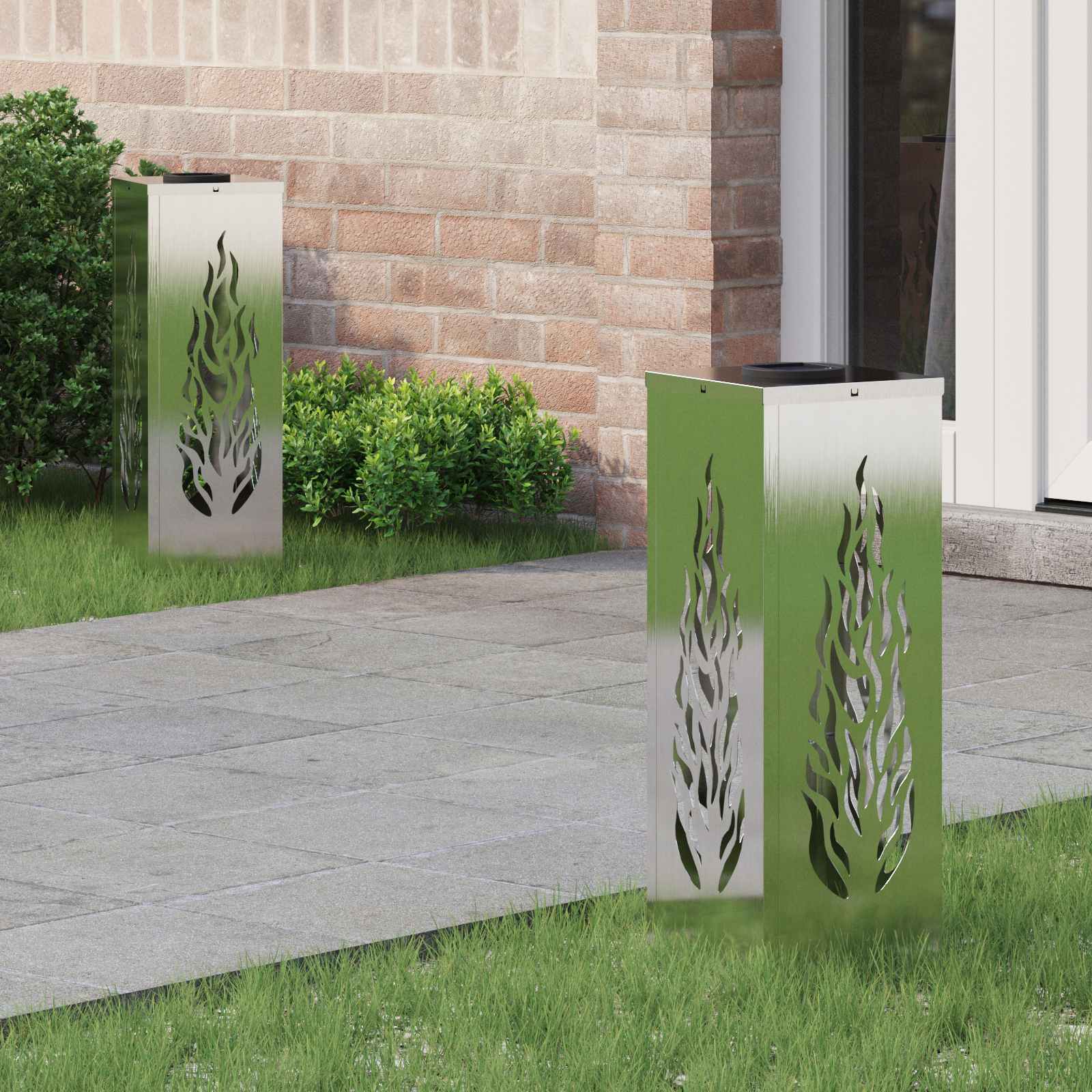 NIEBRO Solar LED Pathway Light 2 pcs Stainless Stainless Steel - Design Hut