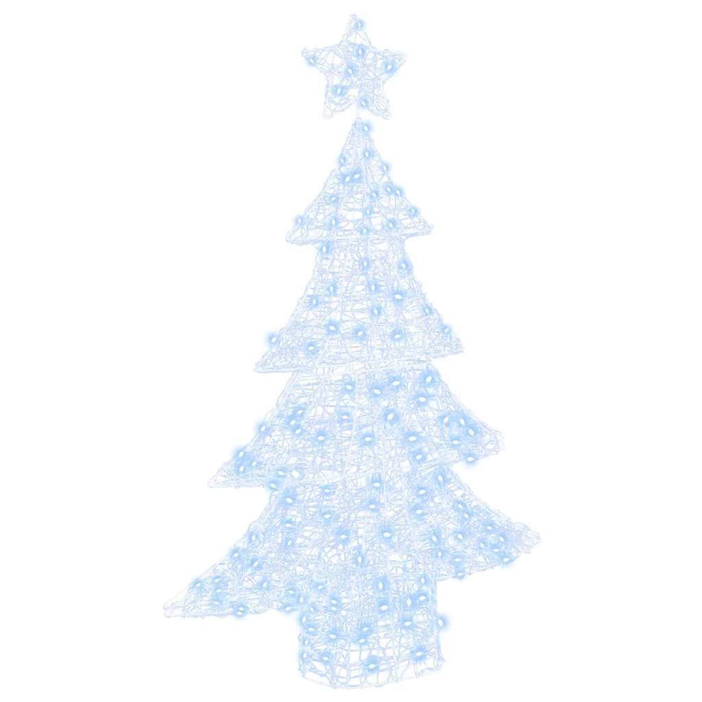FLYNOR Christmas Tree with 100 LEDs Cold white 120 cm Acrylic - Unbeatable Bargains