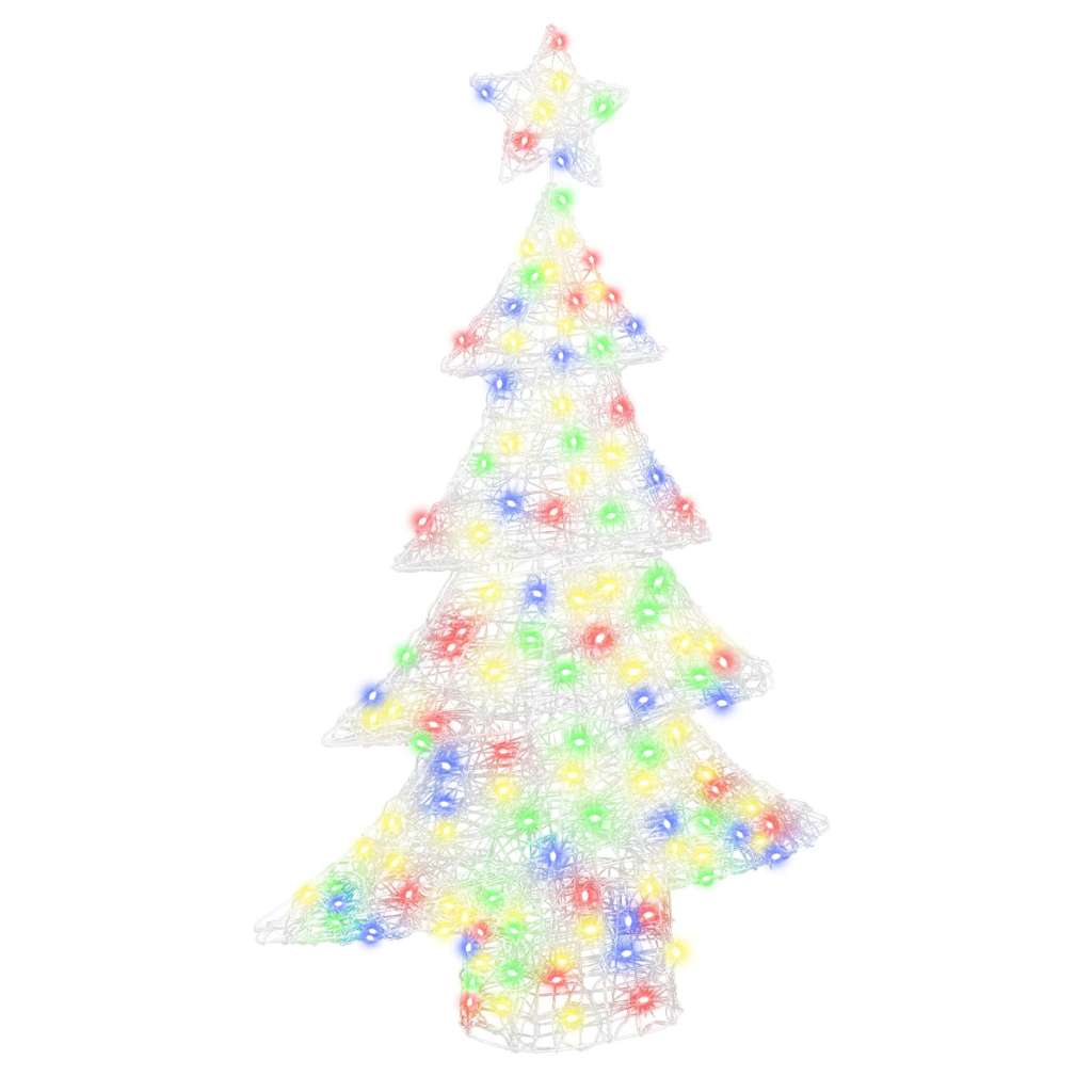 FLYNOR Christmas Tree with 100 LEDs Multicolour 120 cm Acrylic - Brittle & Co