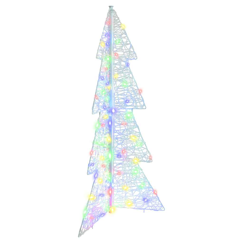 FROVIA Christmas Tree with 100 LEDs Multicolour 120 cm Acrylic - Discount Dealers