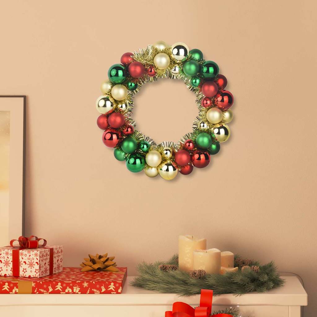 FROSTIQ Christmas Ball Wreathes 2 pcs Multicolour 33 x 33 x 7 cm - Millennium Furniture