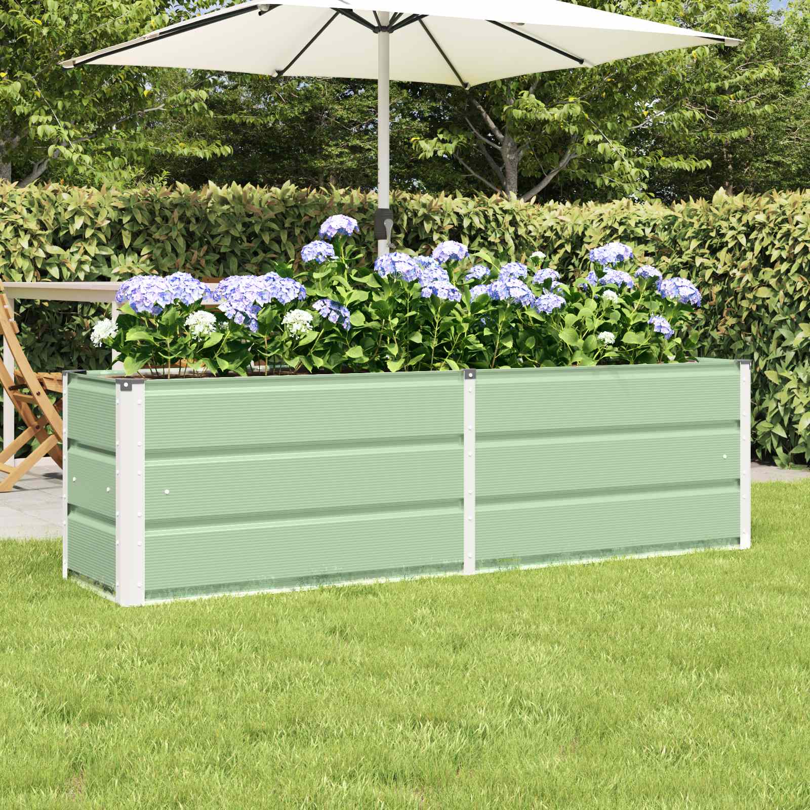 SADALE Planter 160x40x45 cm Steel - Green - Design Hut
