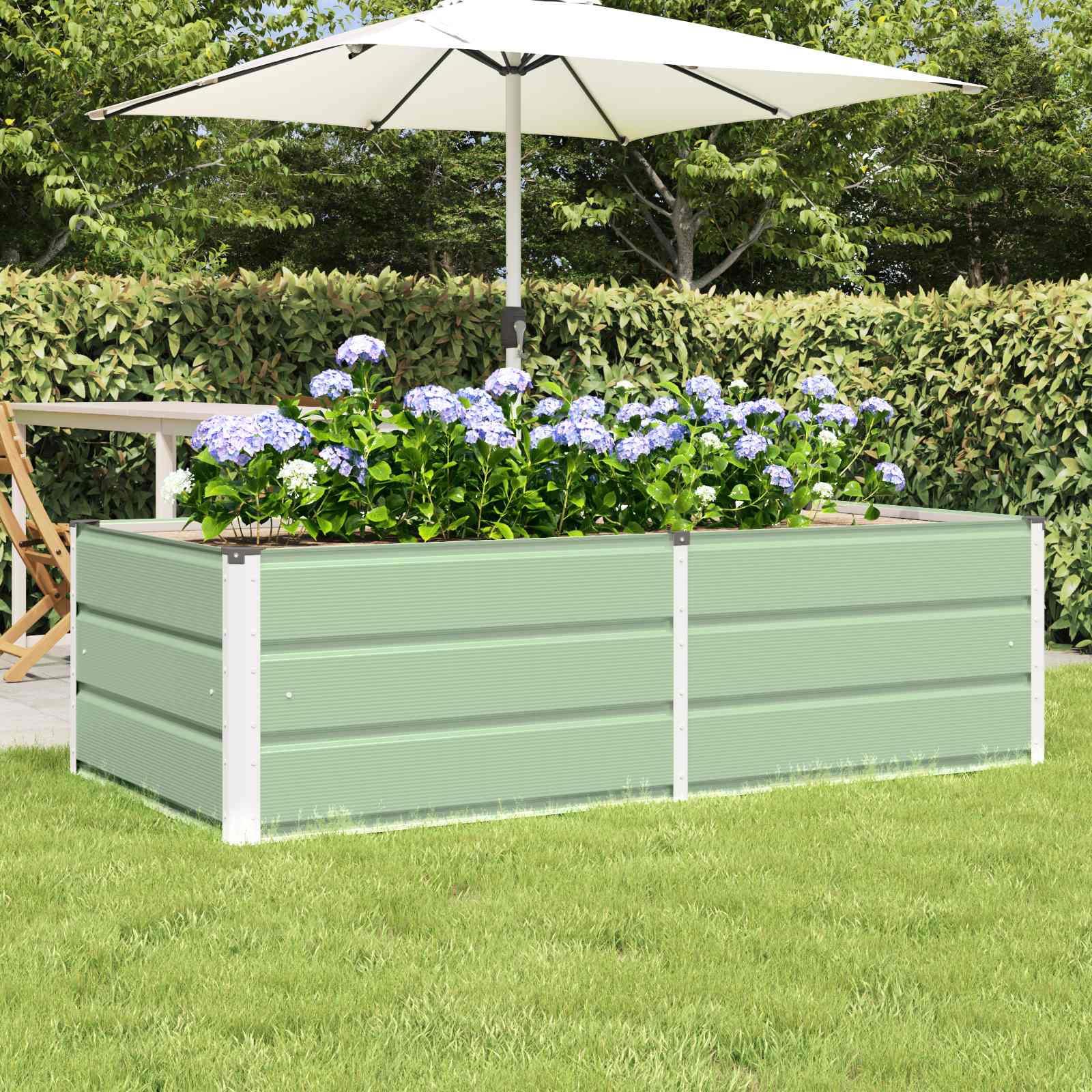VAIWOD Planter 160x80x45 cm Steel - Green - Design Hut