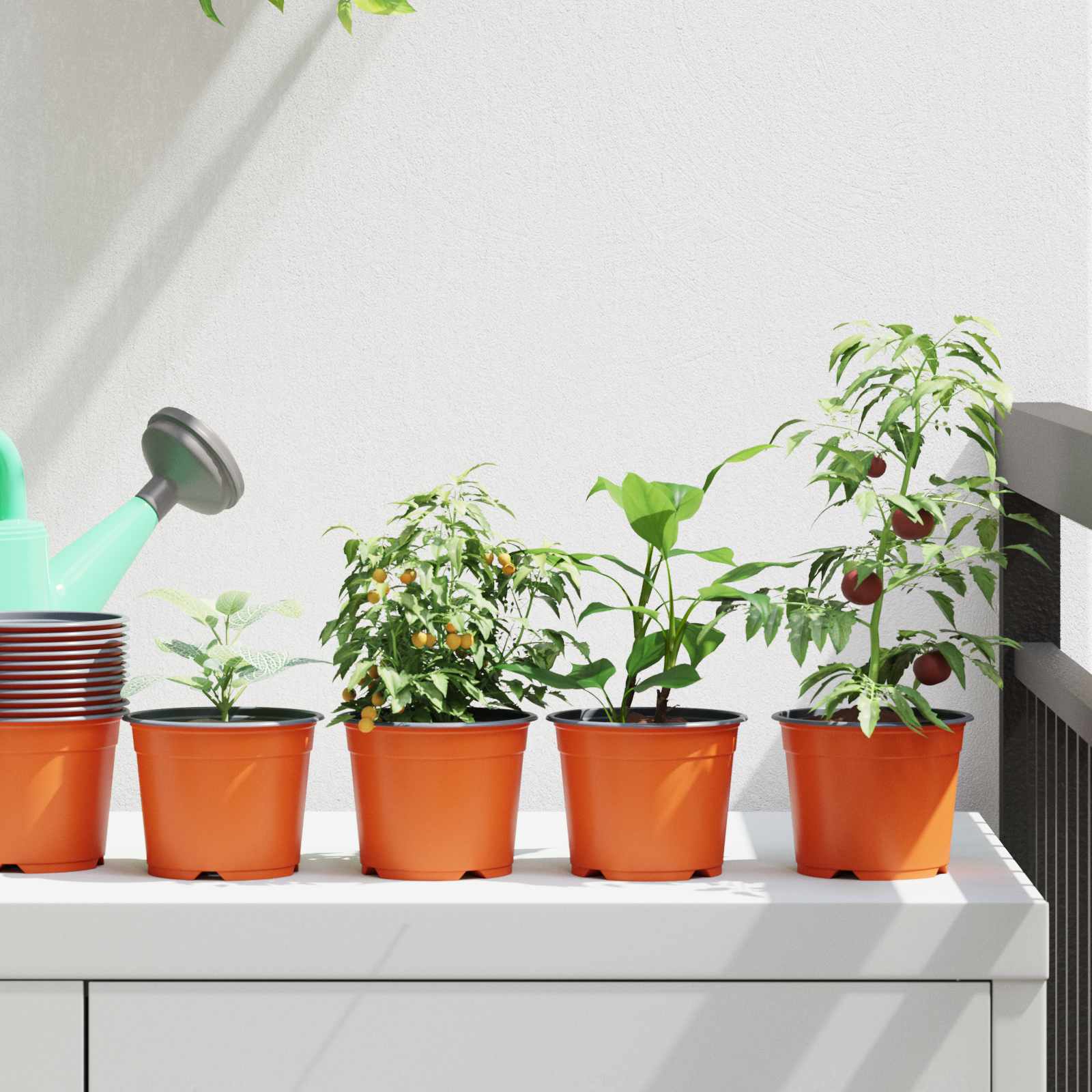 TOHVALE Flower Pot 50 pcs Ceramic Dia 10x8 cm Plastic - Design Hut
