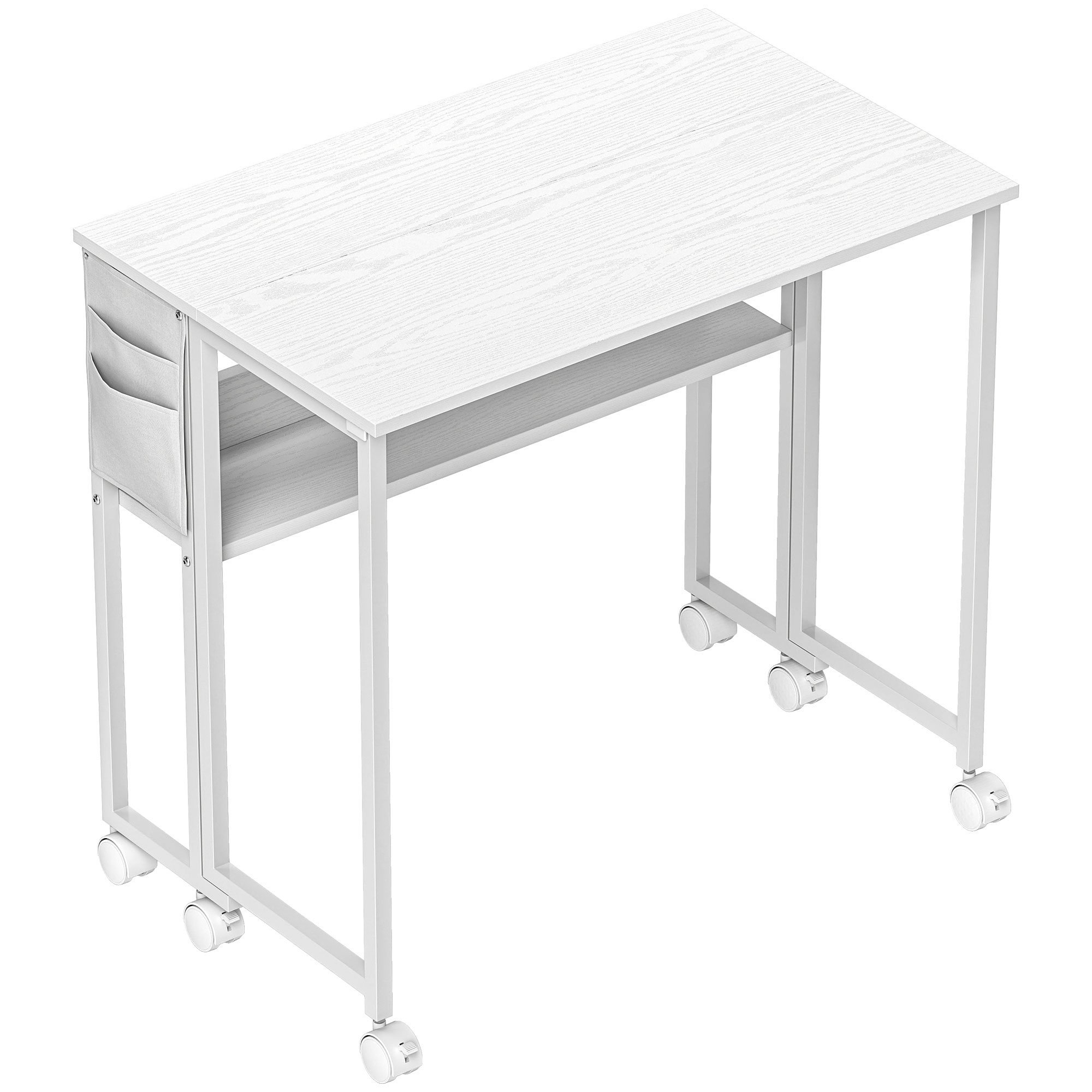 HERON 80 cm Drop Leaf Writing Work Desk White - Life Essentials