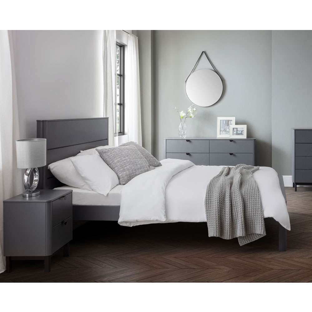 Chloe Kingsize Bed - Grey - JB Collections