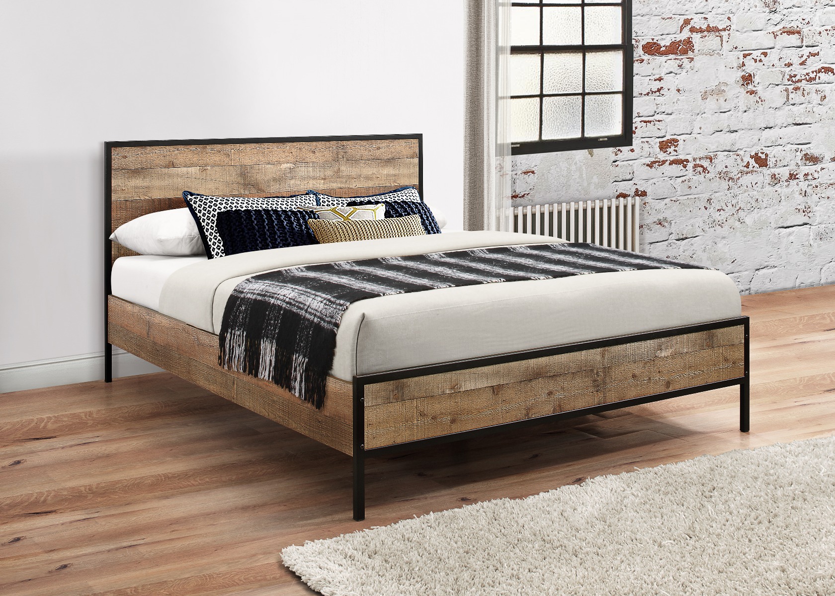 Birlea Urban Rustic Bed Frame - Small Double 4ft - Birlea Essentials
