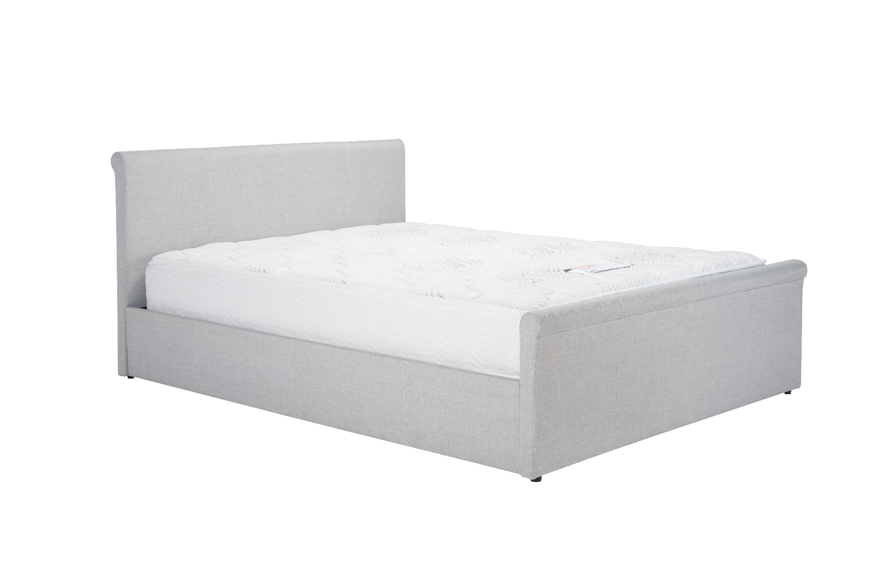 Birlea Stratus Grey Fabric Ottoman Bed - Small Double 4ft - Birlea Essentials