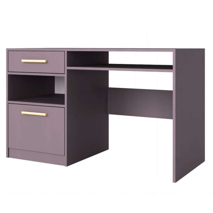 BARNSLEY Wooden Office Computer Desk - Plum - Avellino & Wells