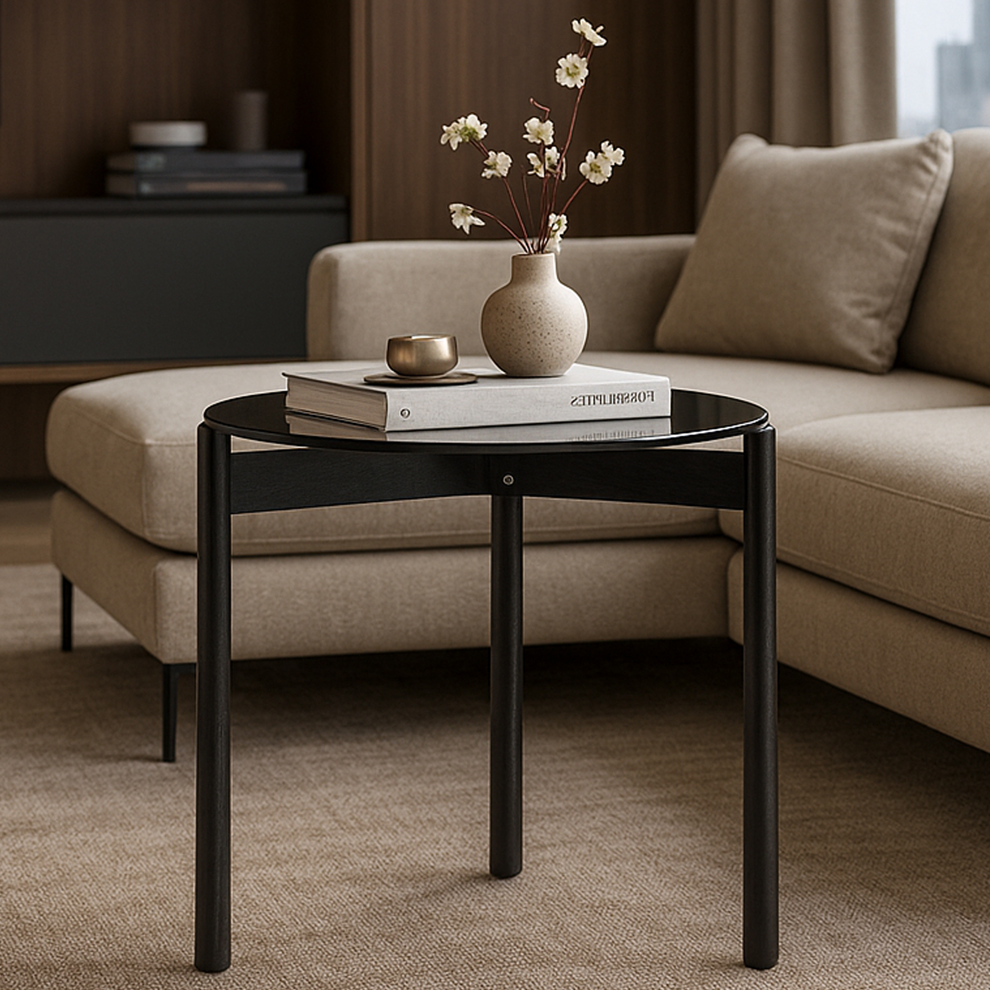 BROOKGATE Side Table - Black - Galvin and Galloway