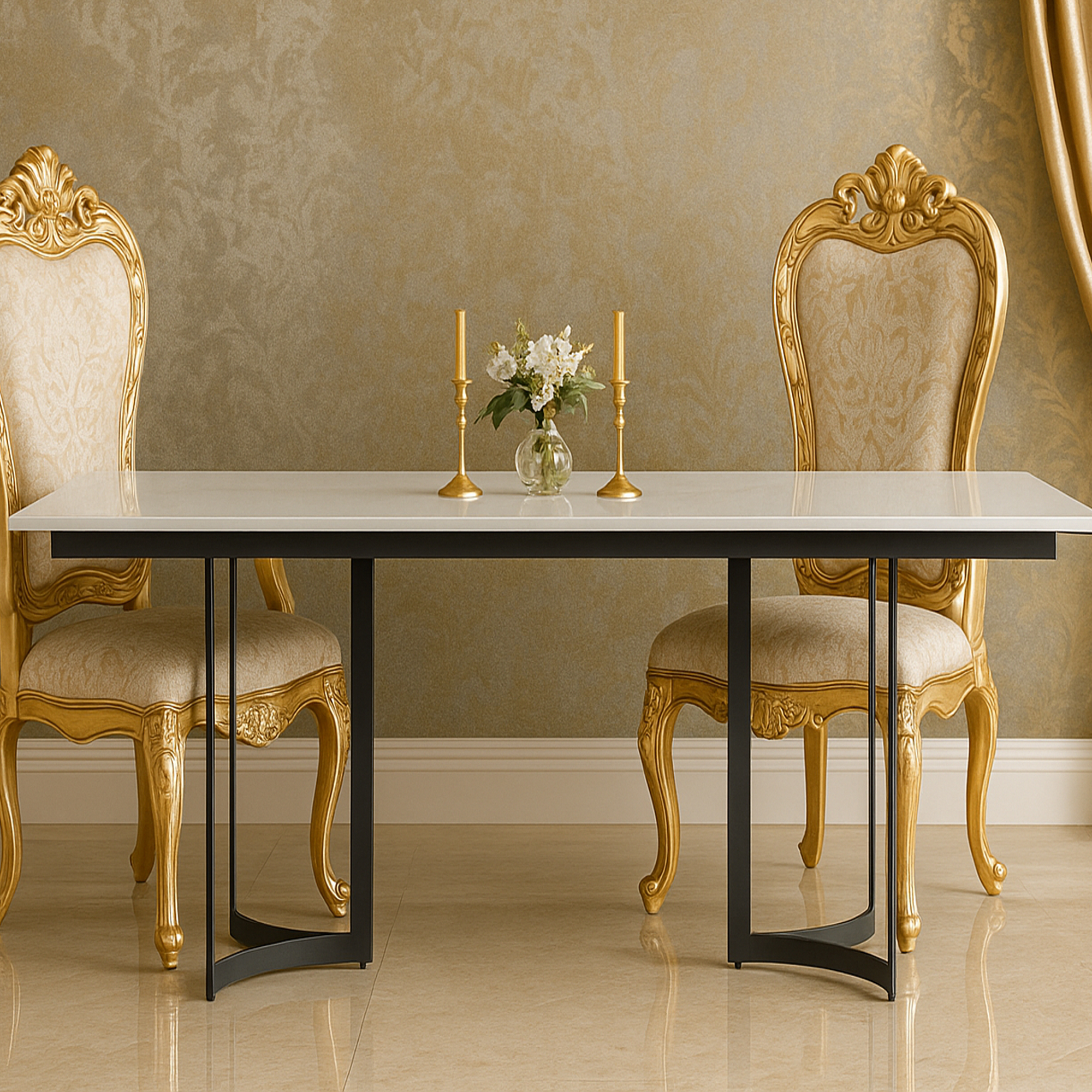 BROOKMERE Dining Table - Black - Galvin and Galloway