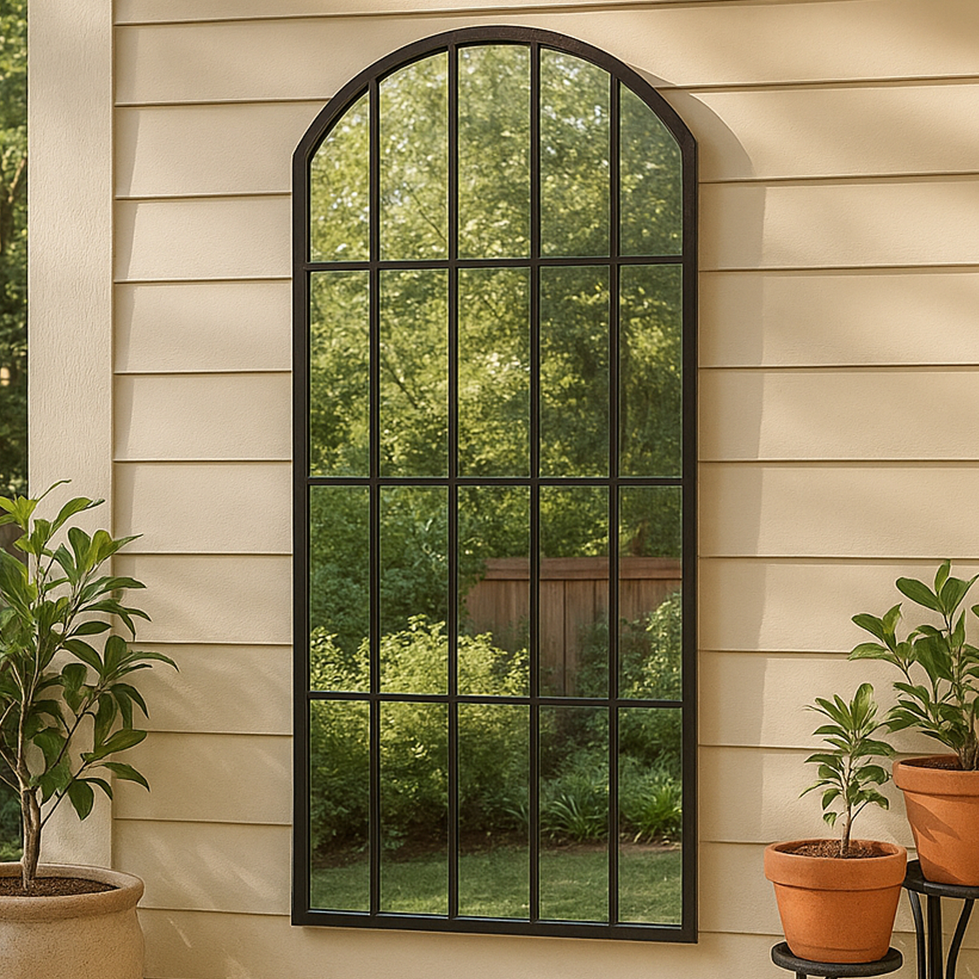 BROOKWOOD Outdoor Mirror - Black - Galvin and Galloway