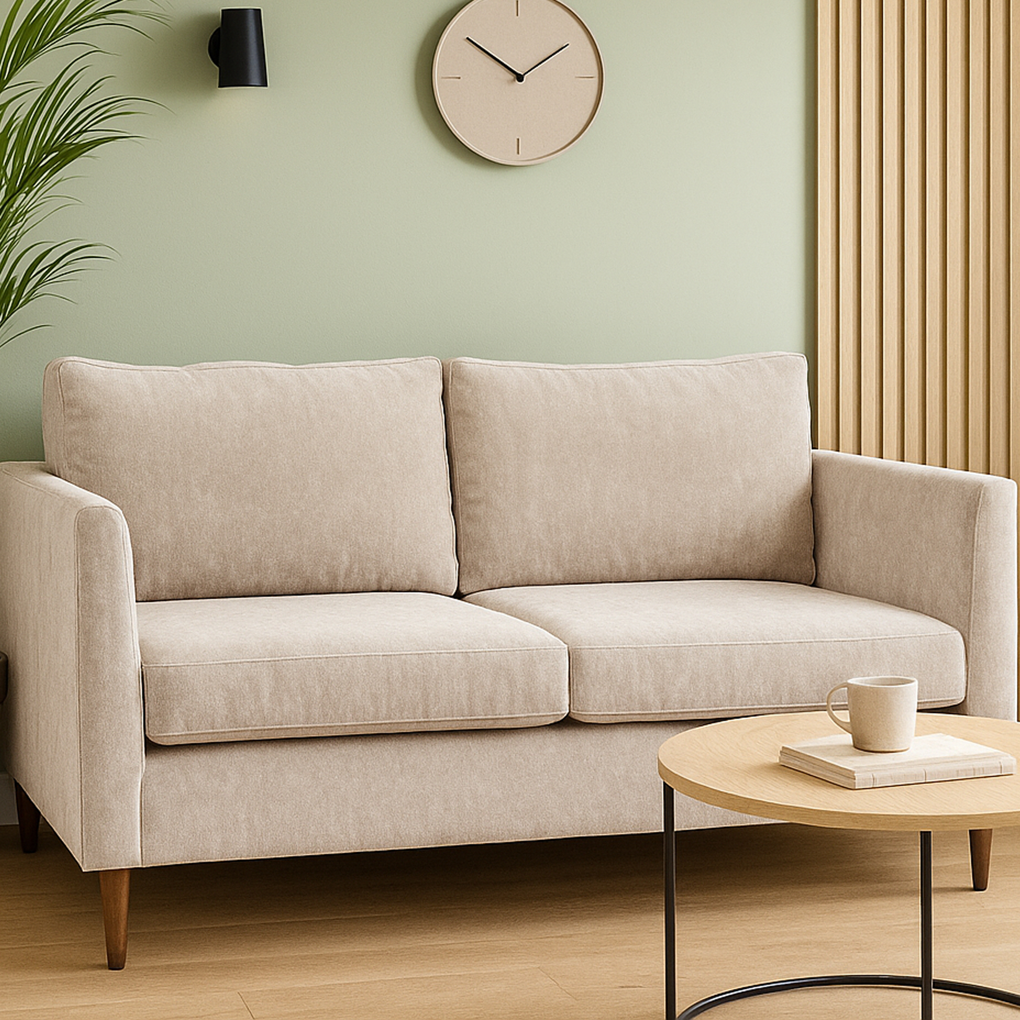CRANLEIGH Fabric 2 Seater Sofa - Natural - Galvin and Galloway
