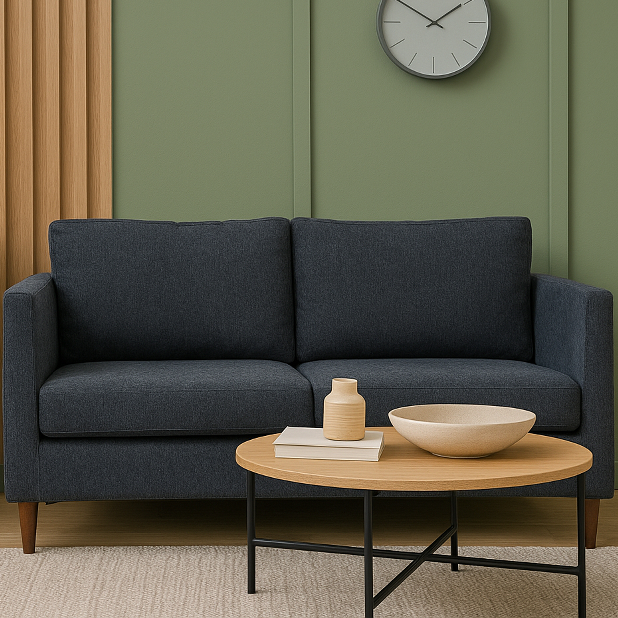 CRANLEIGH Fabric 2 Seater Sofa - Charcoal - Galvin and Galloway