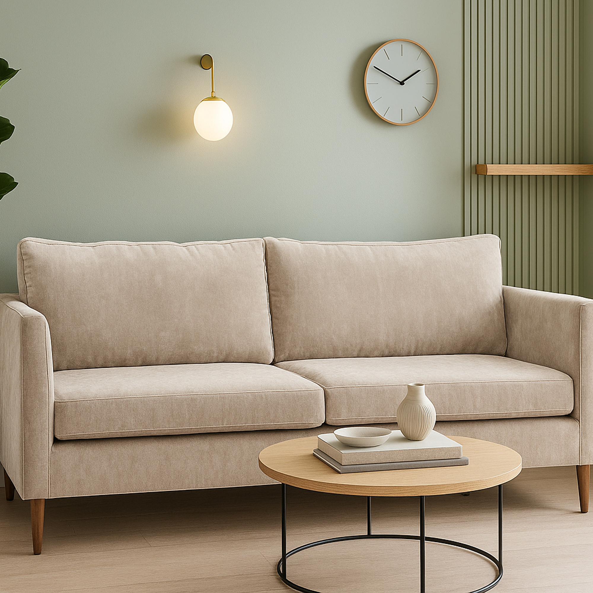 CRANLEIGH Fabric 3 Seater Sofa - Natural - Galvin and Galloway