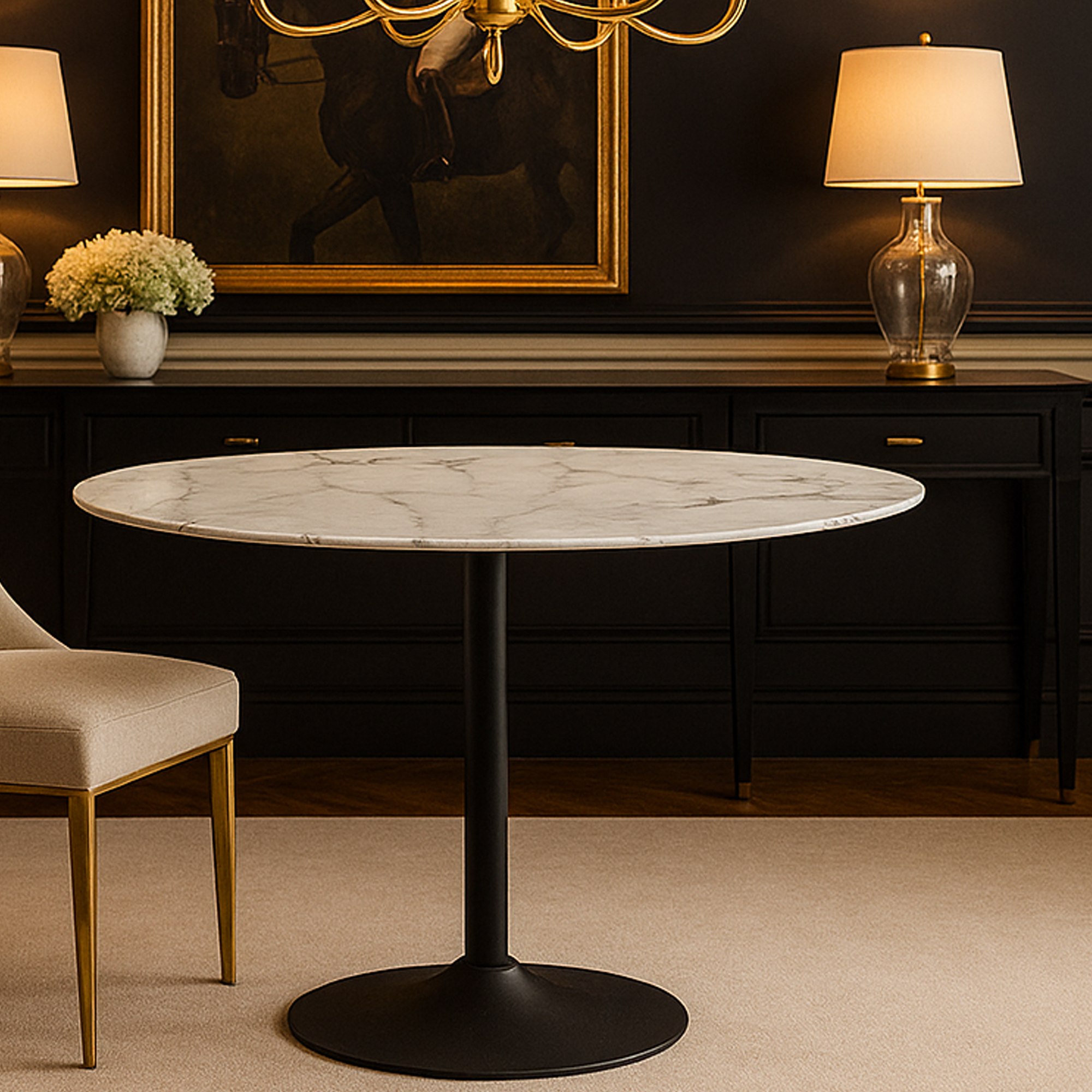 ELMBRIDGE Dining Table White - Galvin and Galloway