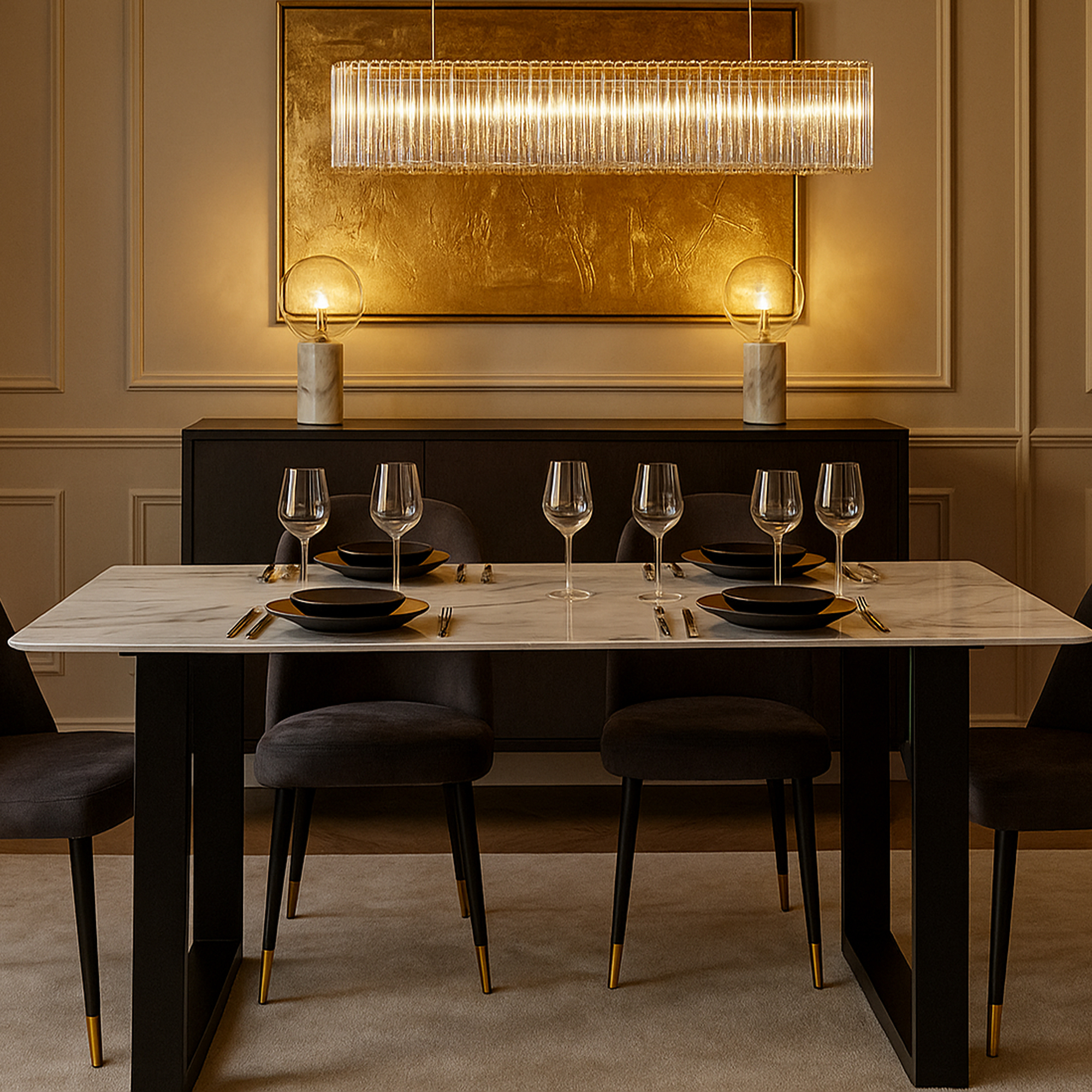 FAIRBROOK Dining Table White - Galvin and Galloway