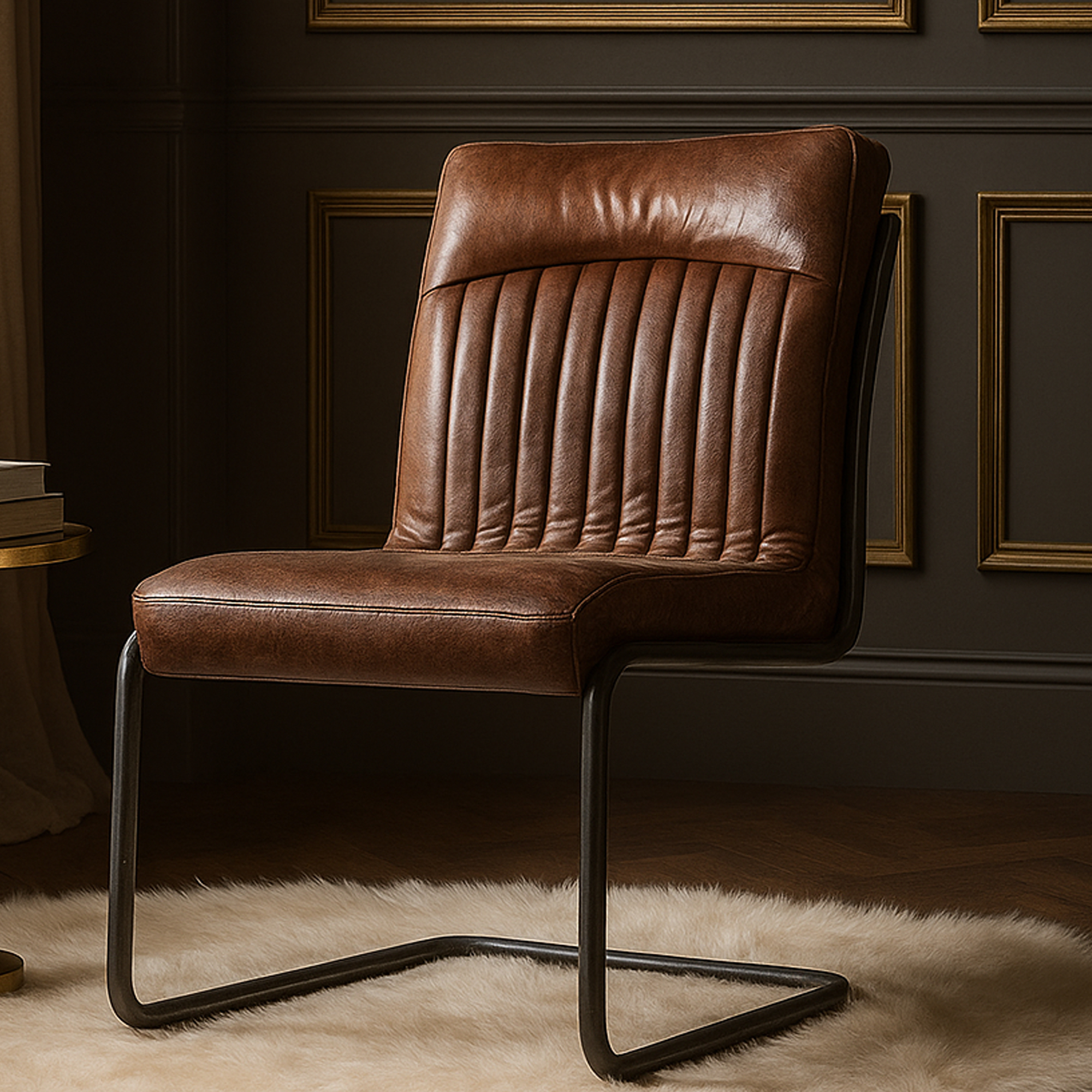 FAIRHAVEN Leather Multi Purpose Chair - Brown - Galvin and Galloway