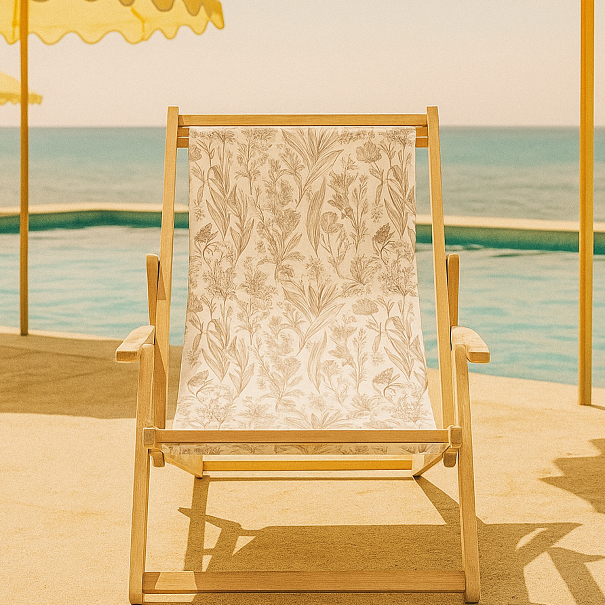 FOXGLOVE I Sun Lounger - Light Oak - Galvin and Galloway