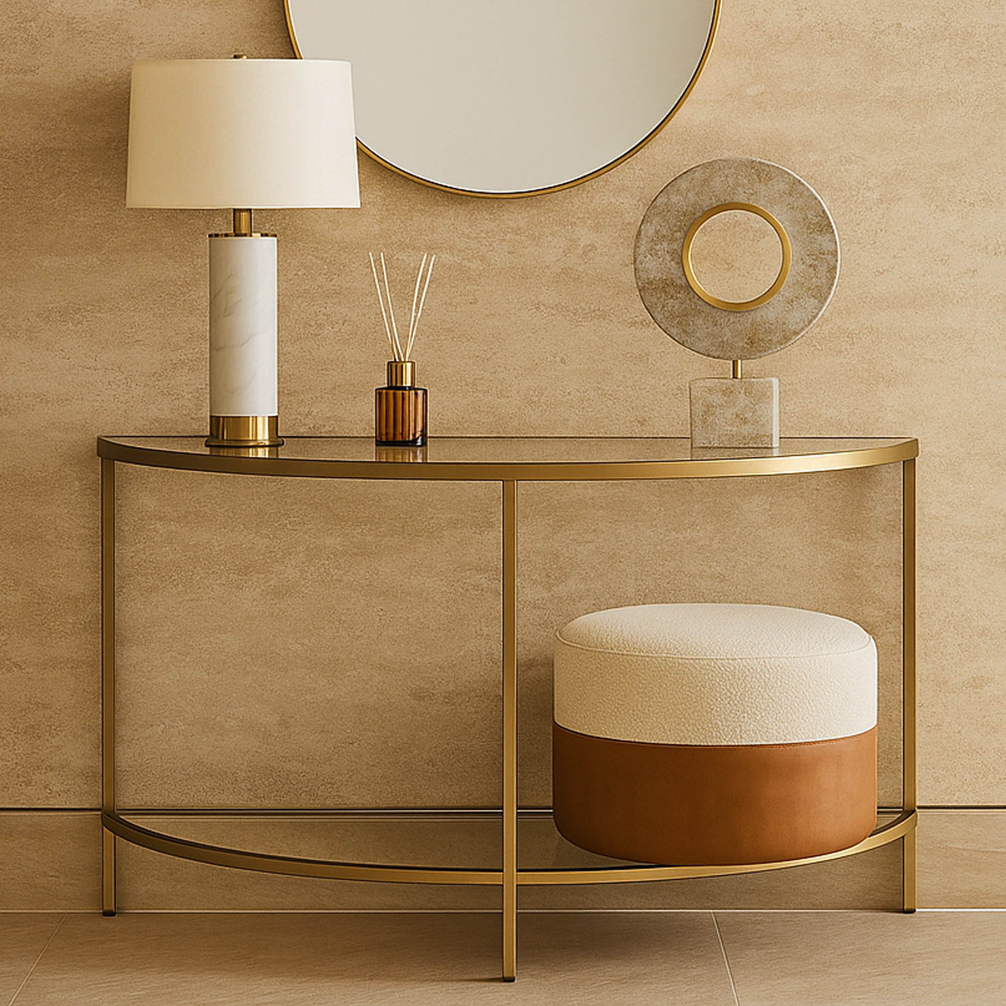 GREENFORD Console Table - Gold - Galvin and Galloway