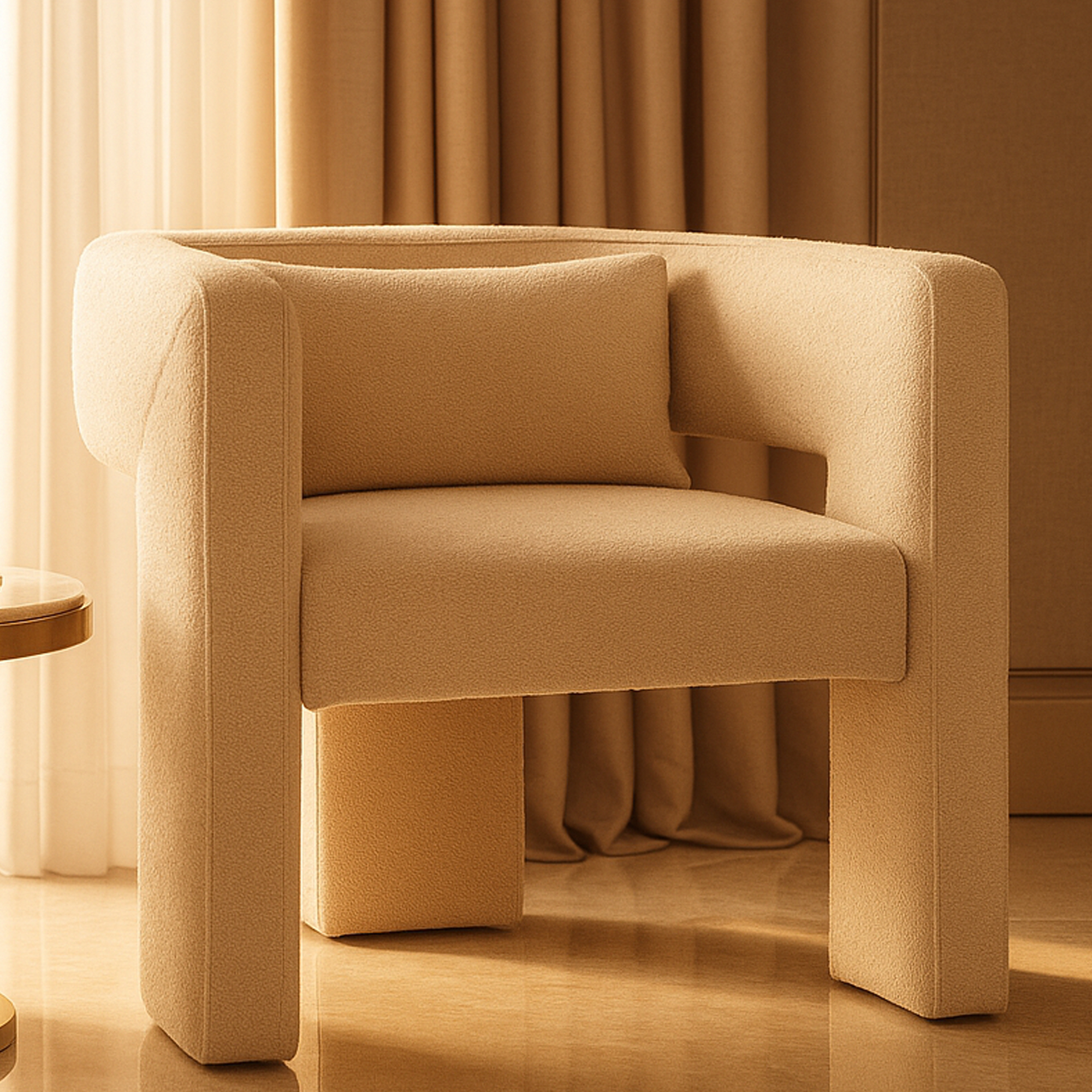 HAZELCROFT Armchair Taupe - Galvin and Galloway