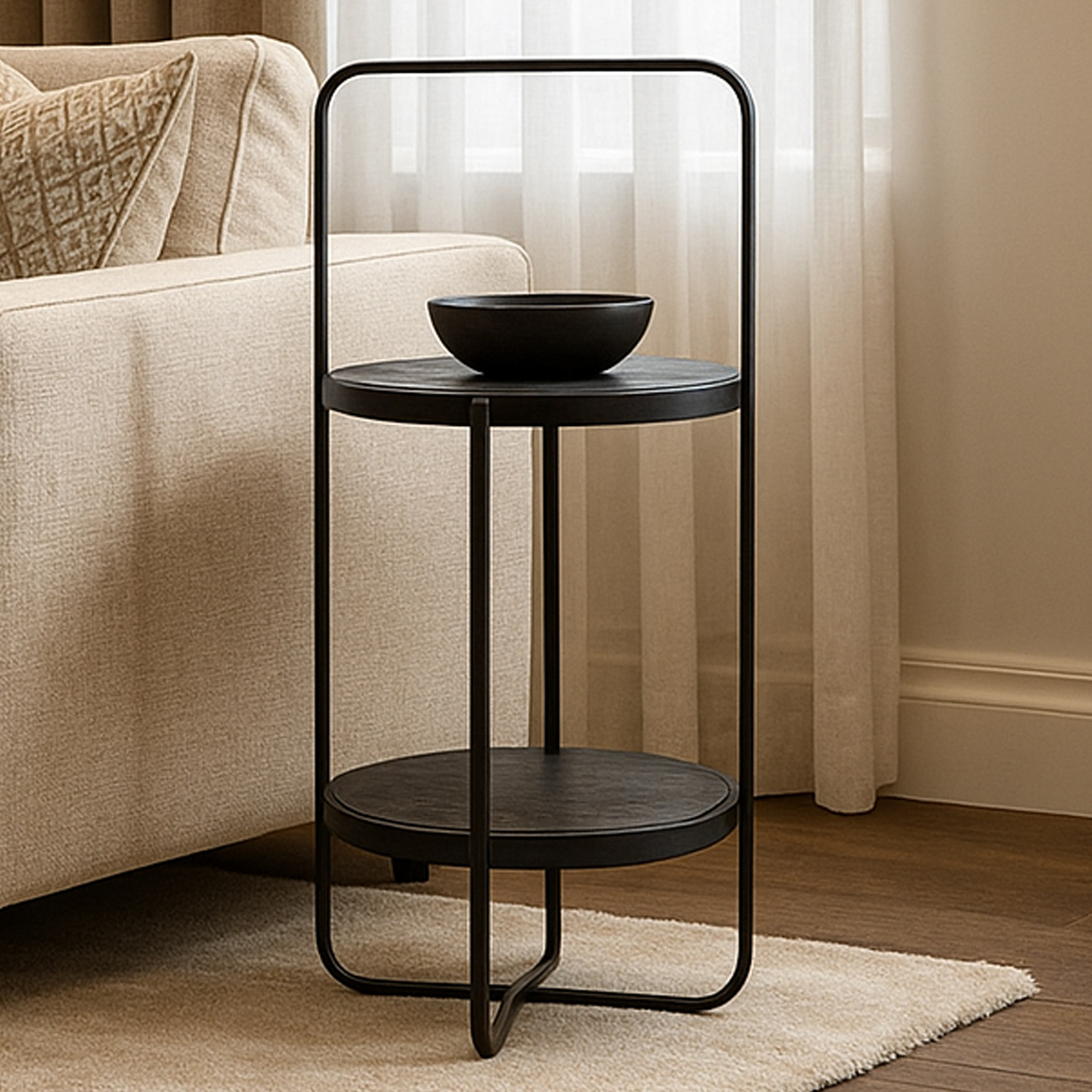 HAZELHURST Side Table - Black - Galvin and Galloway