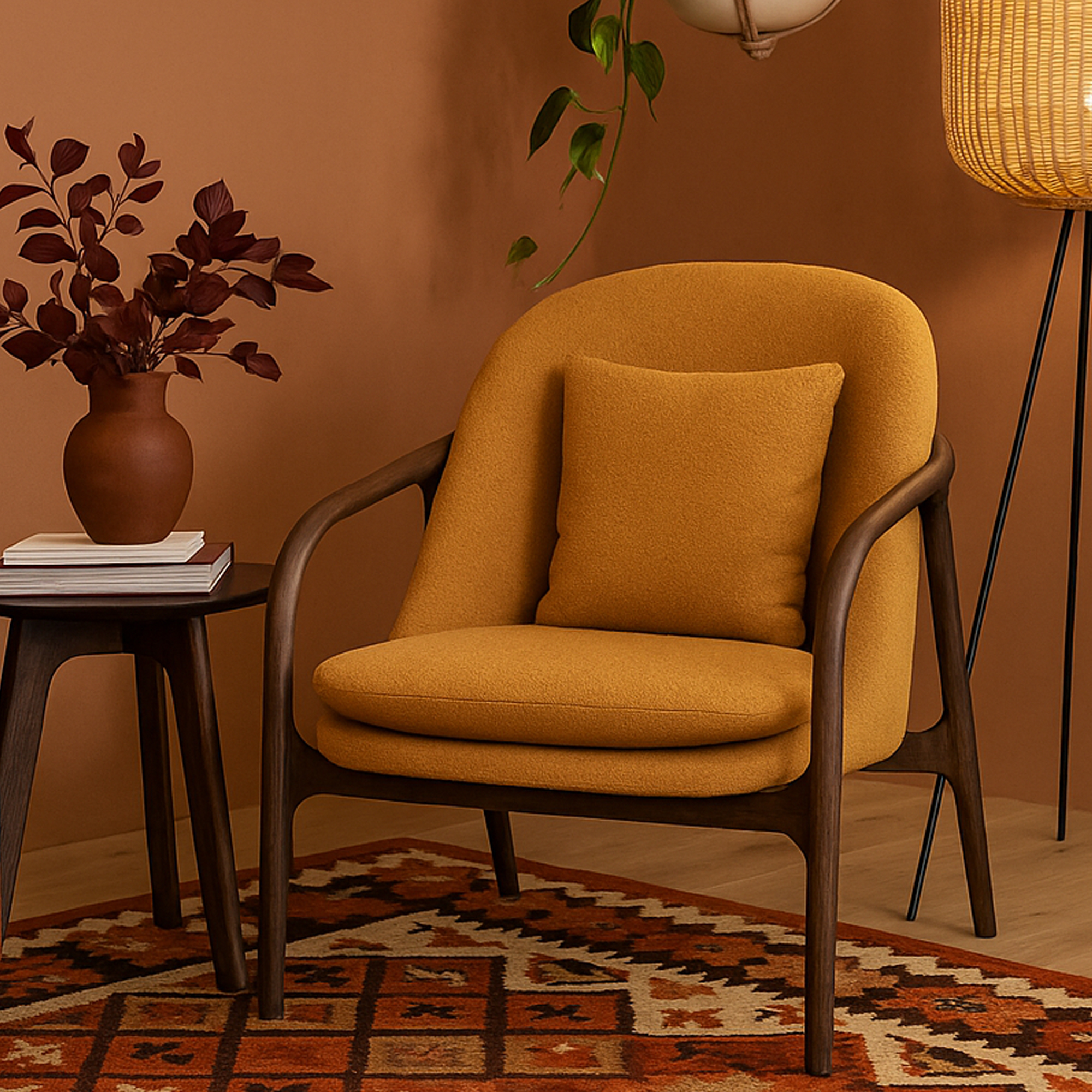 HAZELTON Armchair Ochre - Galvin and Galloway
