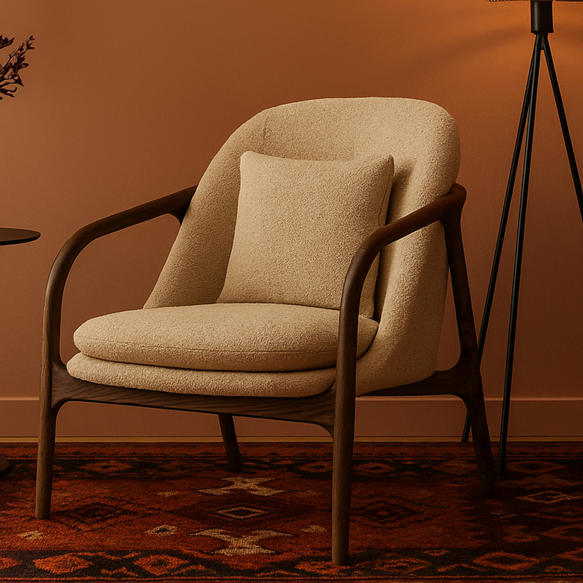 HAZELTON Armchair Taupe - Galvin and Galloway