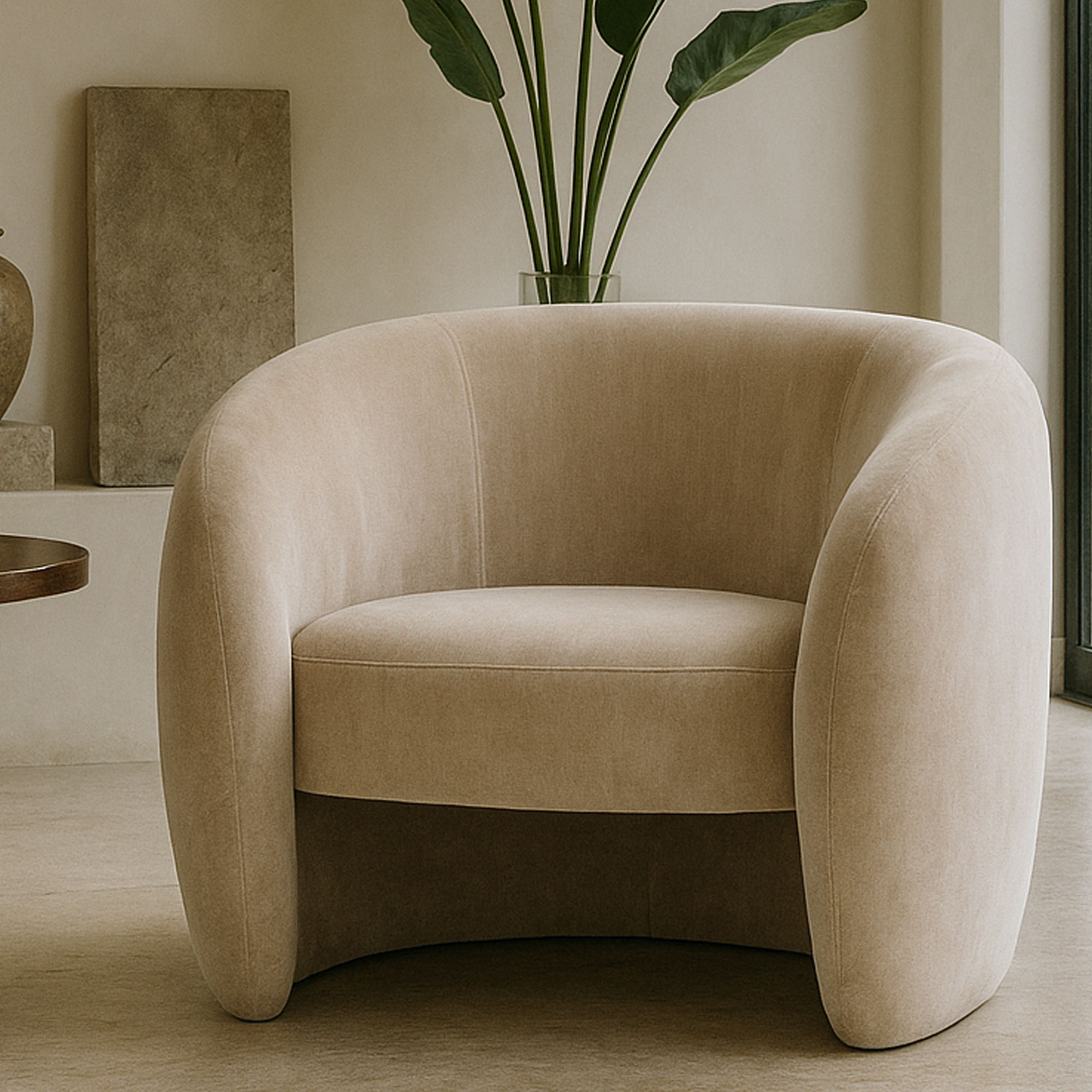 LANCASTER Armchair Cream - Galvin and Galloway