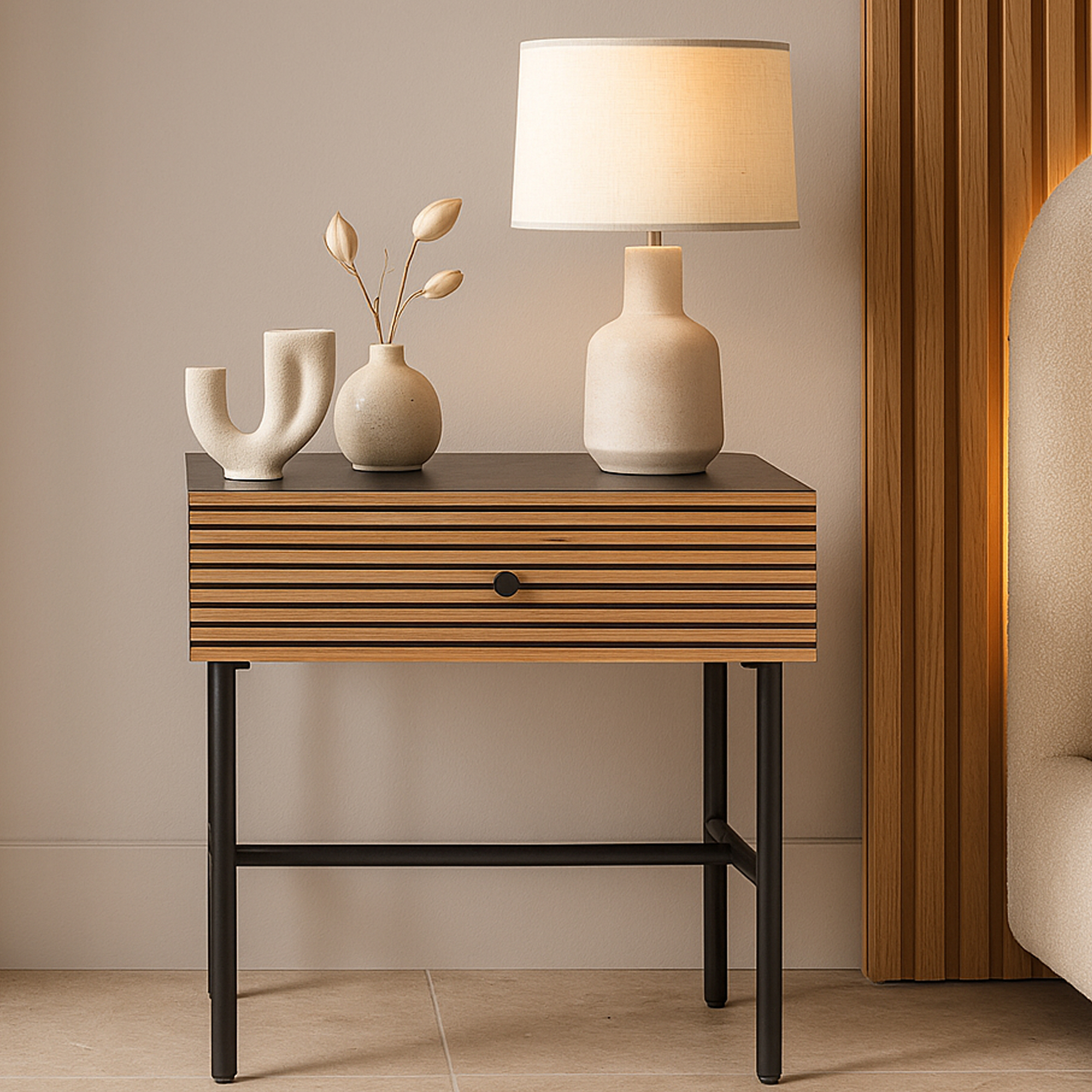LARKSPUR 1 Drawer Bedside Table - Galvin and Galloway