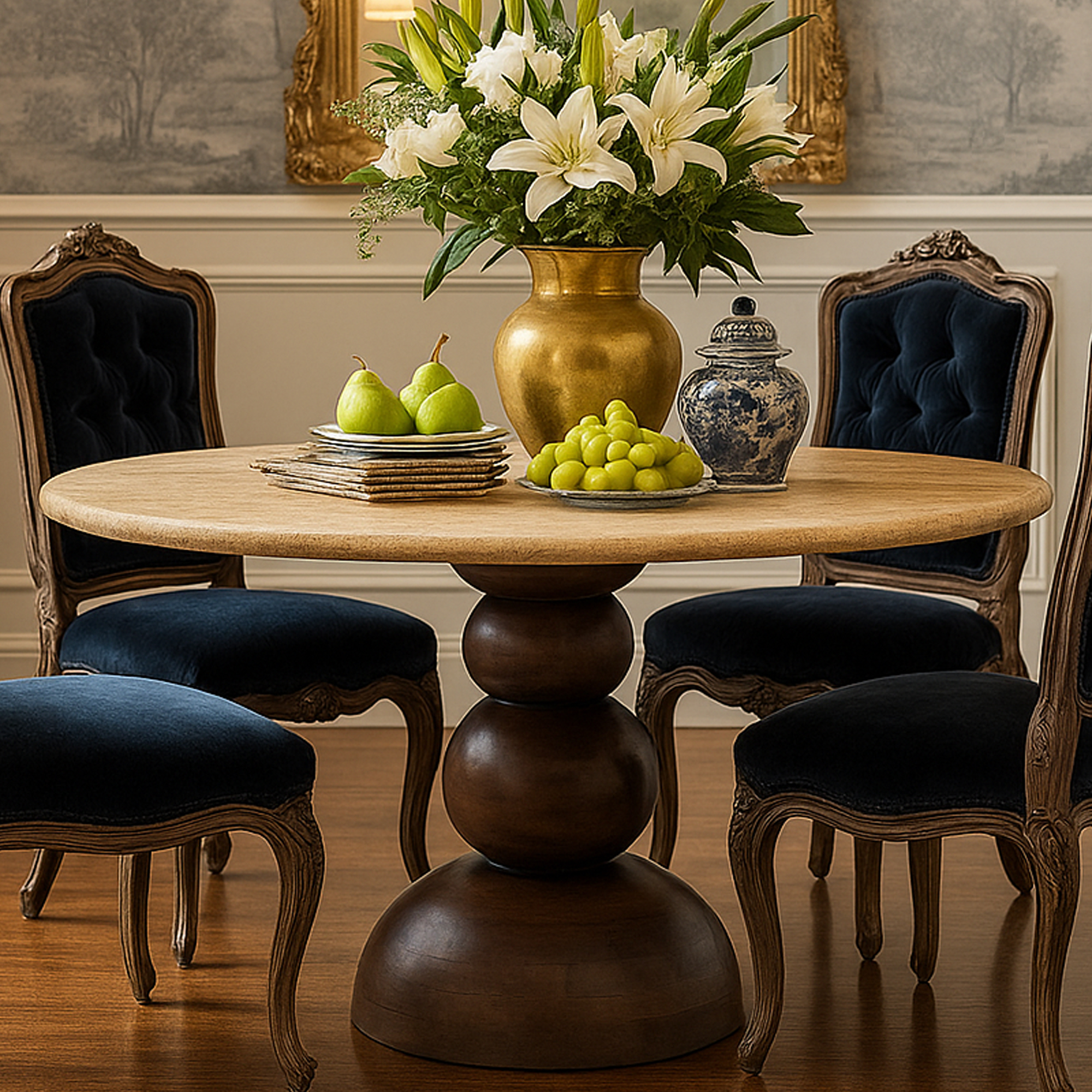 MILLSTONE Round Dining Table - Galvin and Galloway
