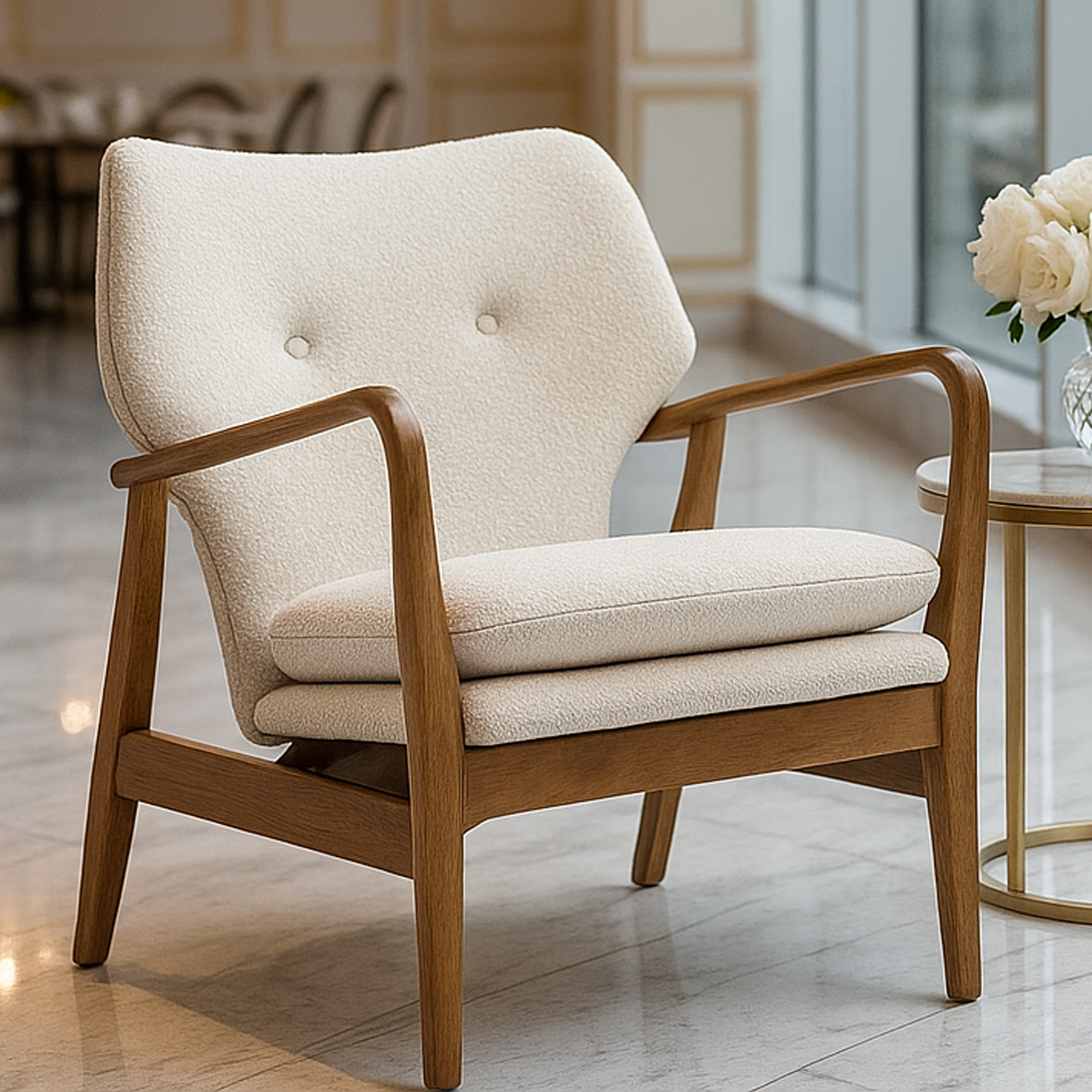 NORTHLEIGH Armchair Cream - Galvin and Galloway