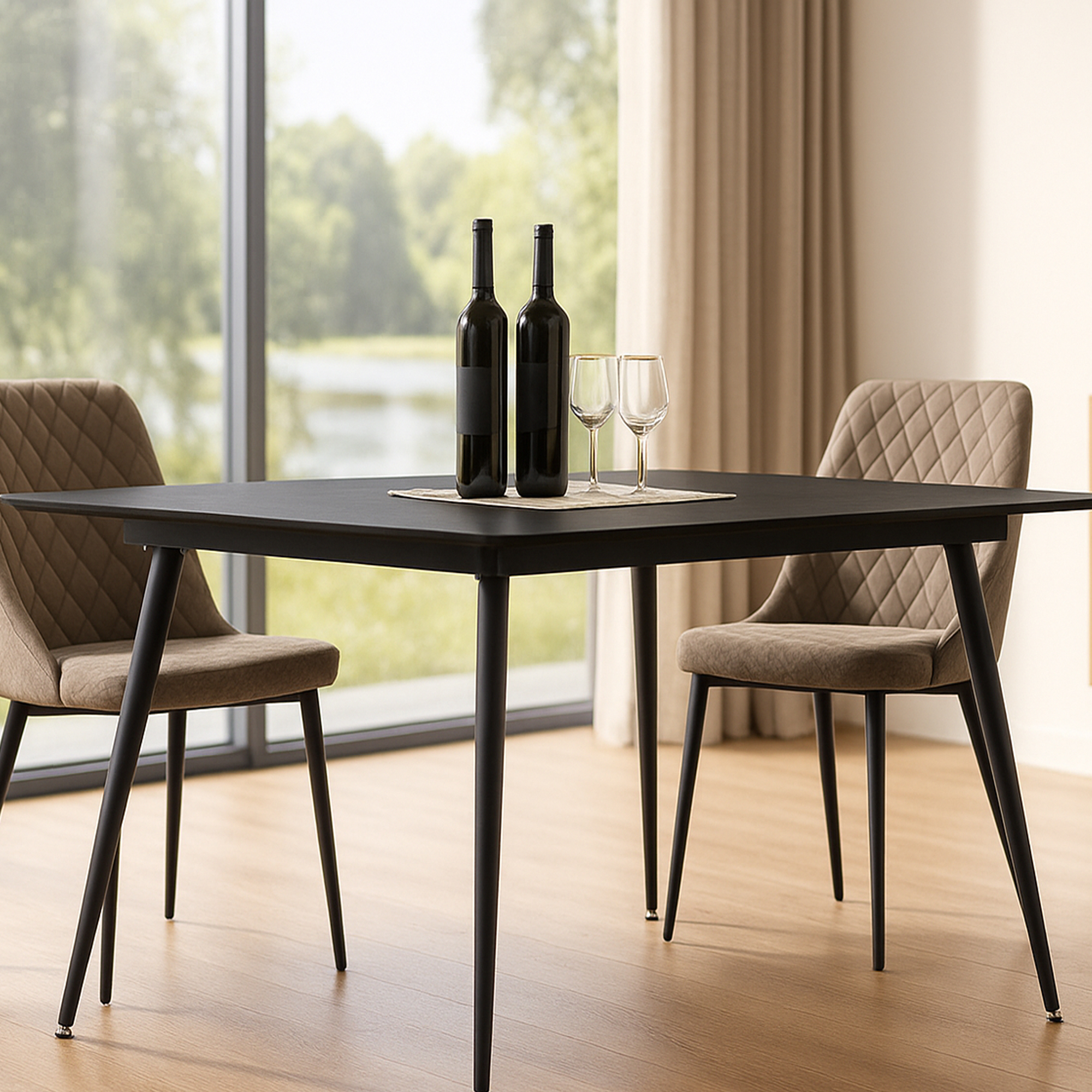 PARKHURST Dining Table - Black - Galvin and Galloway