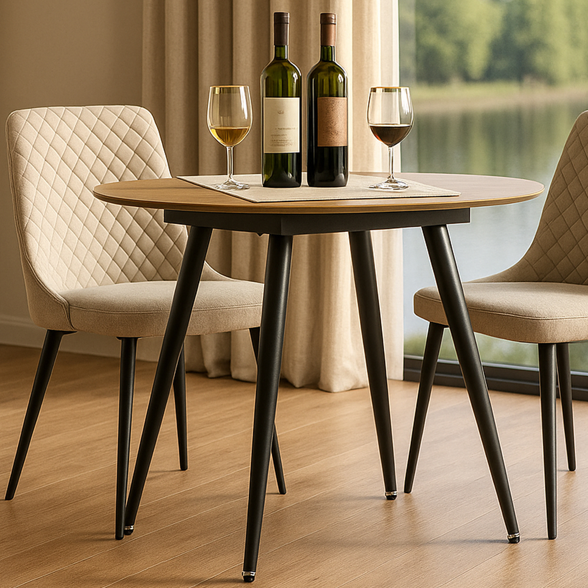 PARKHURST Round Dining Table Oak - Galvin and Galloway