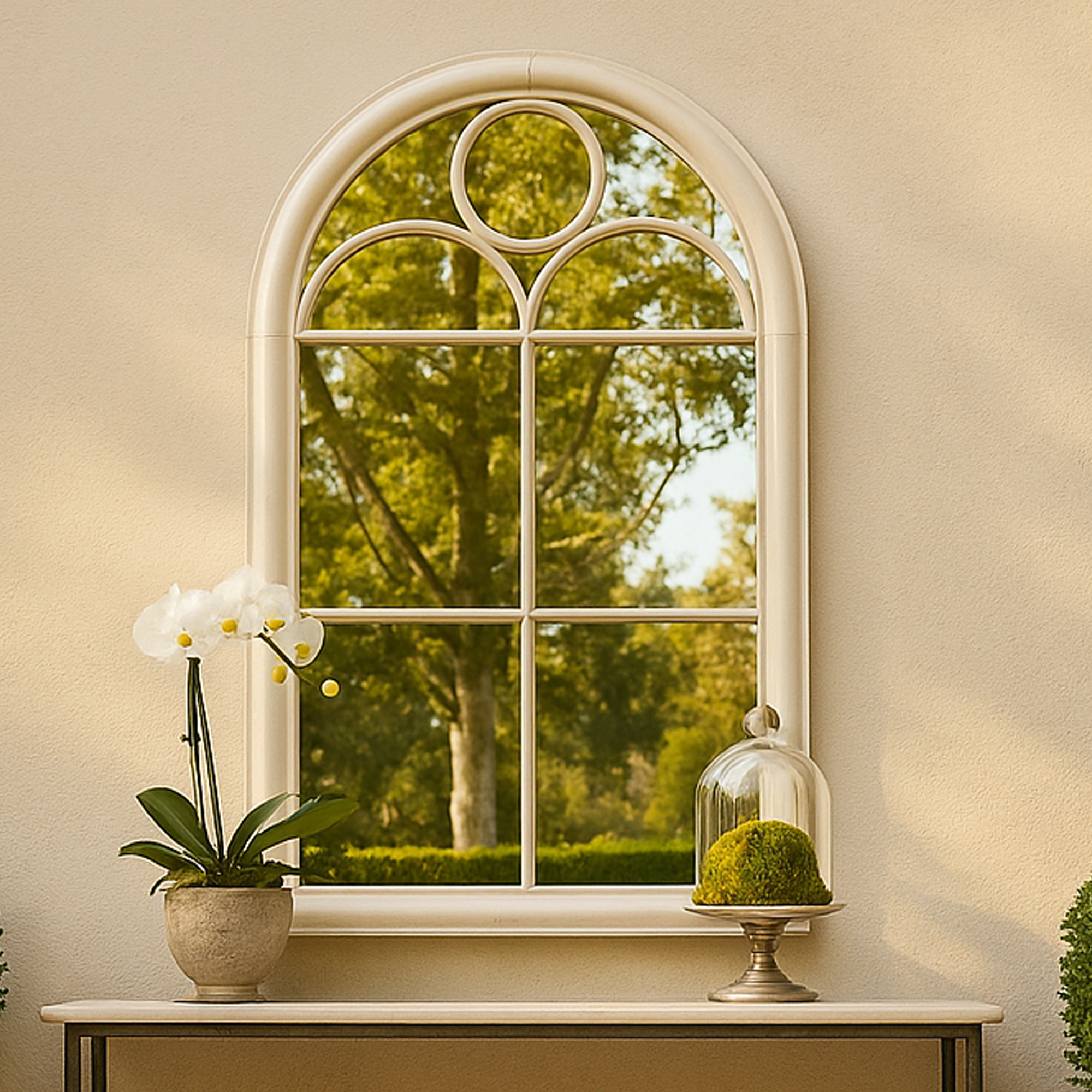PRESTONWOOD Outdoor Mirror White - Galvin and Galloway