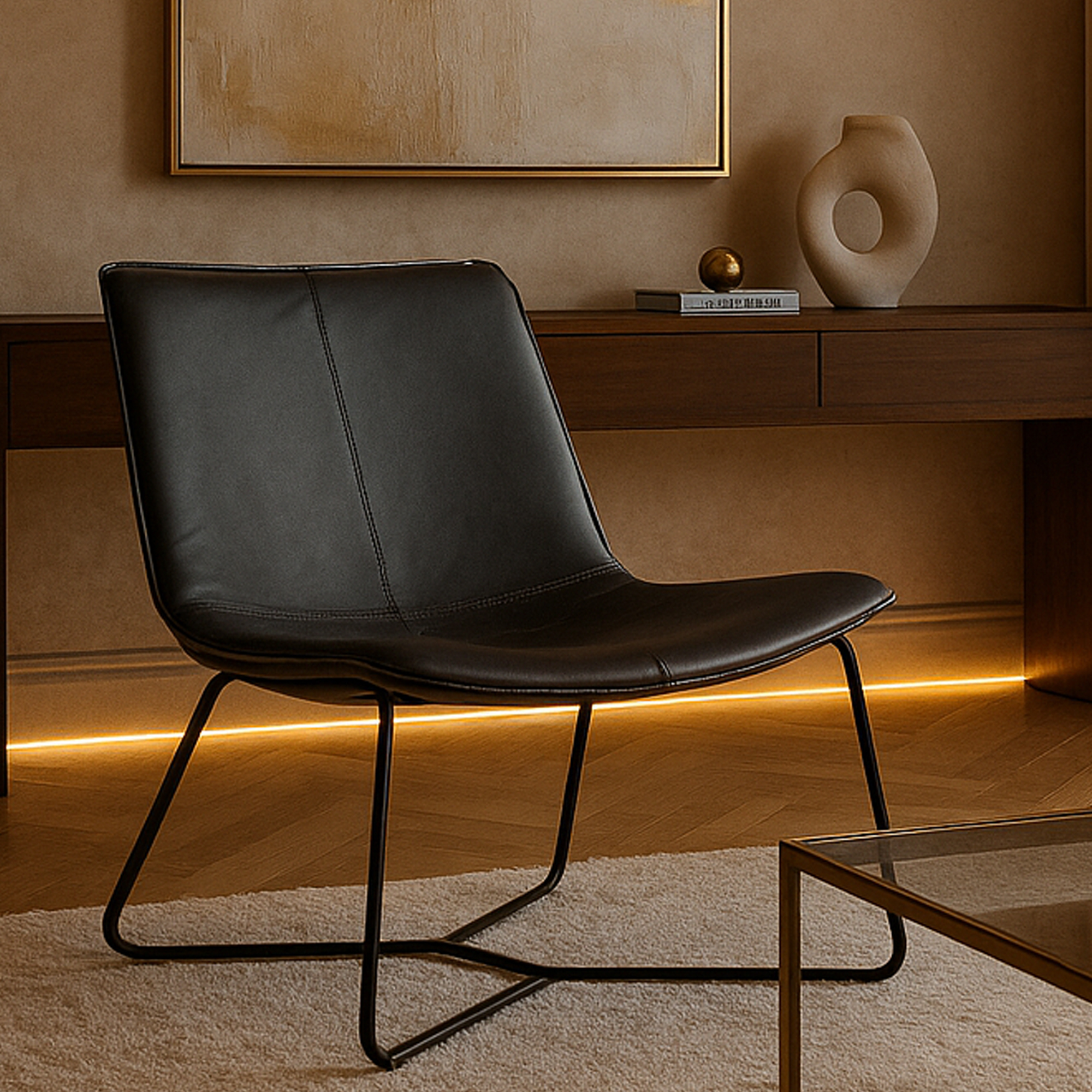 RAVENSBOURNE PU Leather Multi Purpose Chair - Charcoal - Galvin and Galloway