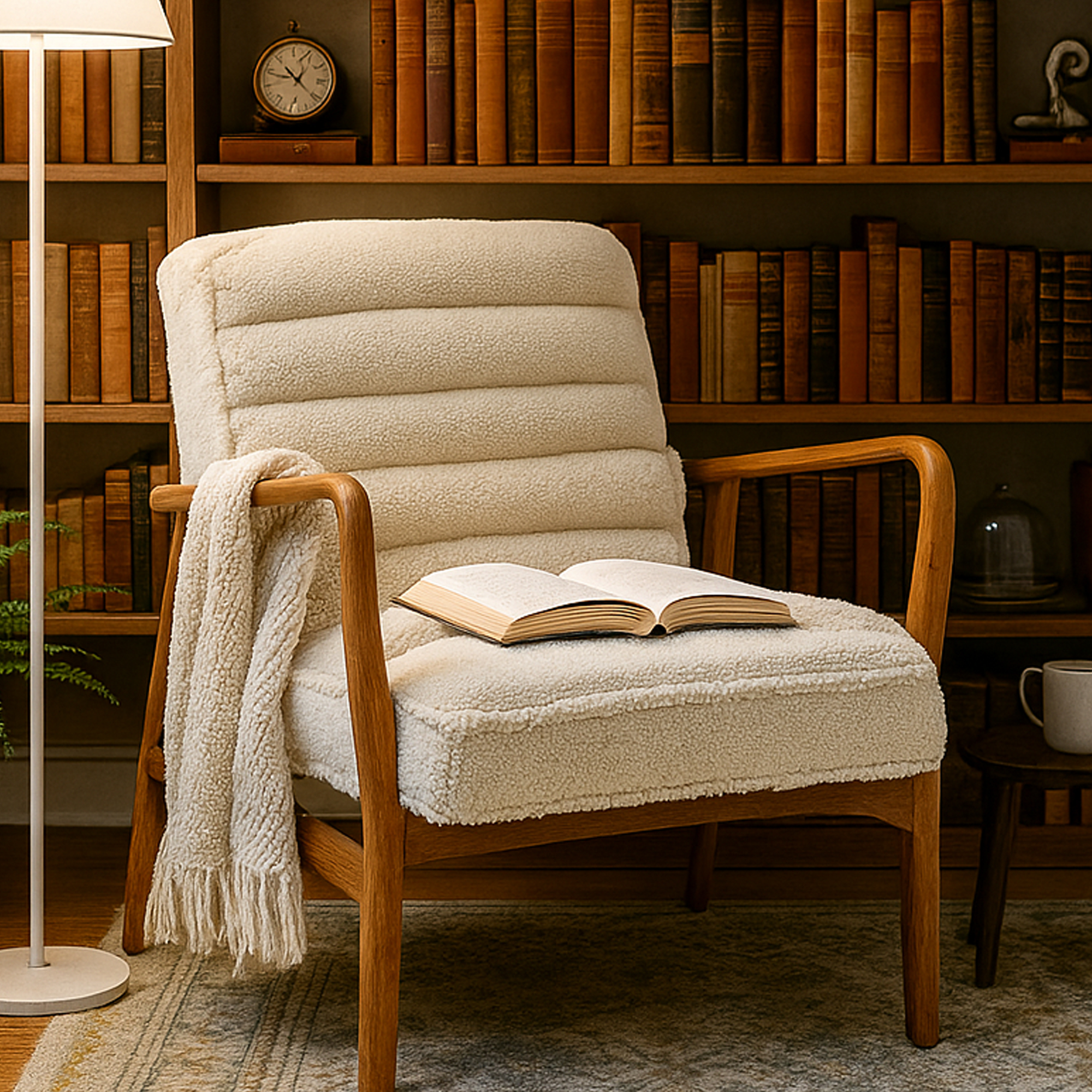 RAVENSCROFT Armchair Cream Sheepskin - Galvin and Galloway