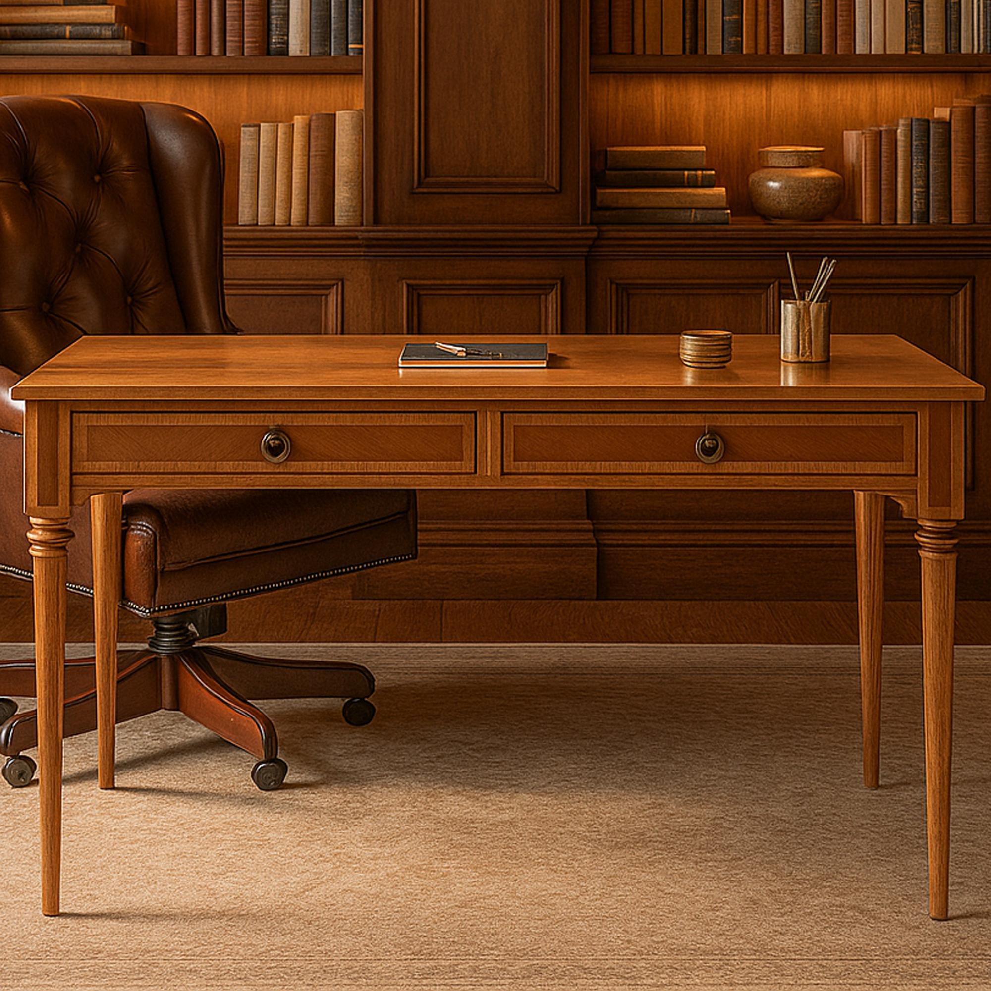 RUSHTON 2 Drawer Desk - Galvin and Galloway