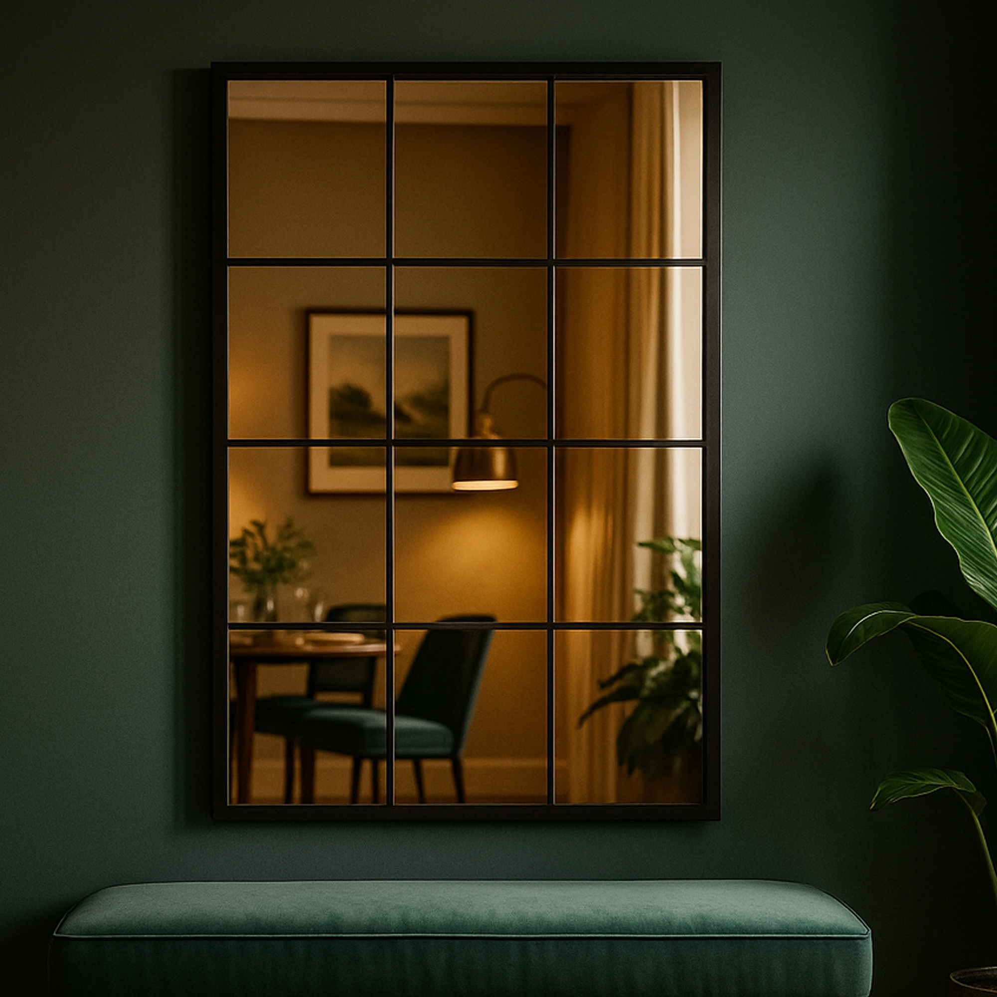 THISTLEDOWN Outdoor Mirror - Black - Galvin and Galloway