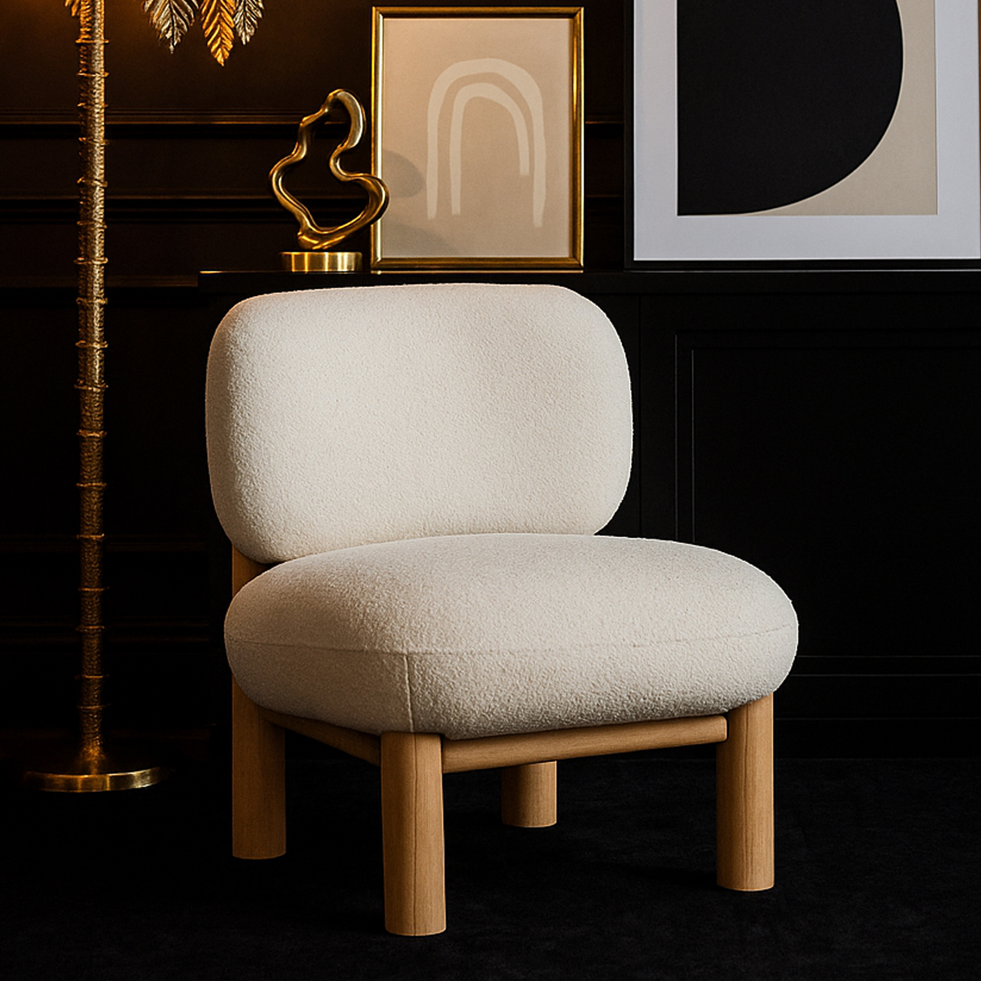 WENTWORTH Fabric Tub Chair - White - Galvin and Galloway