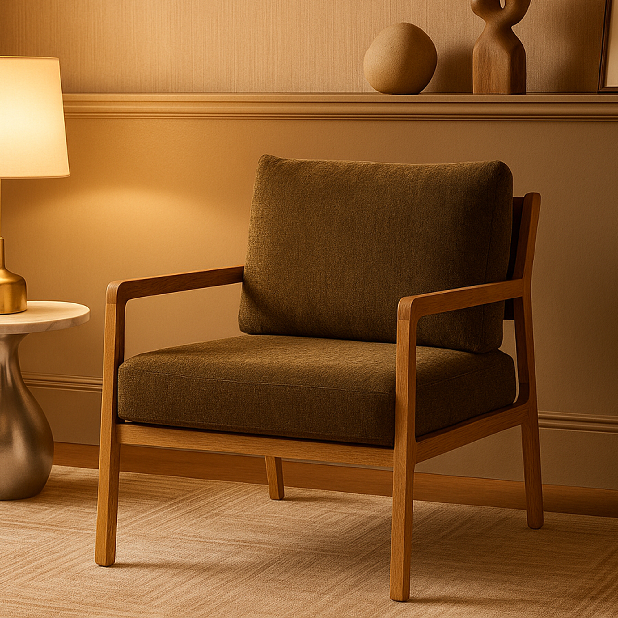 WESTVALE Armchair Moss Green - Galvin and Galloway