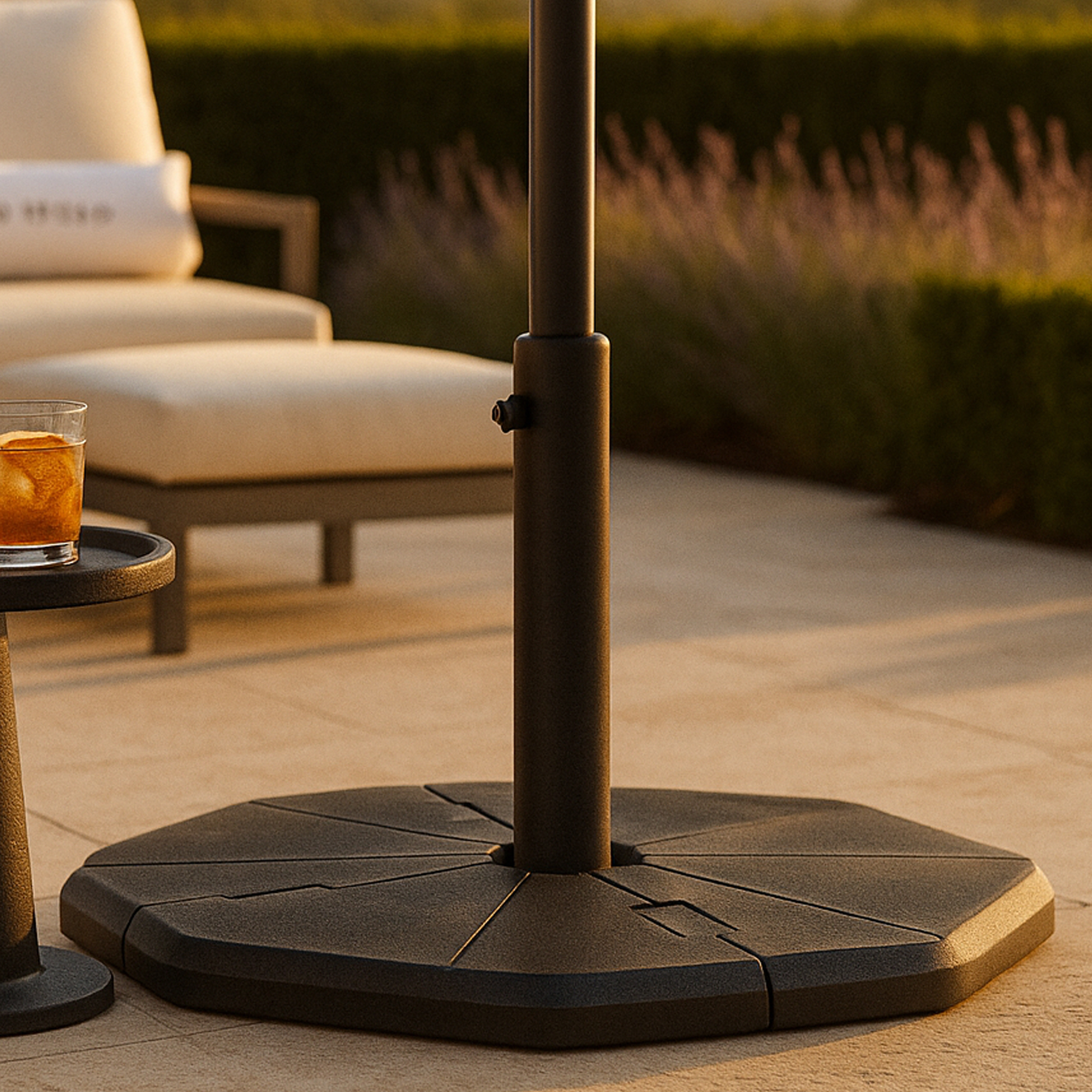WINDERMERE Outdoor Umbrella Base - Black - Galvin and Galloway
