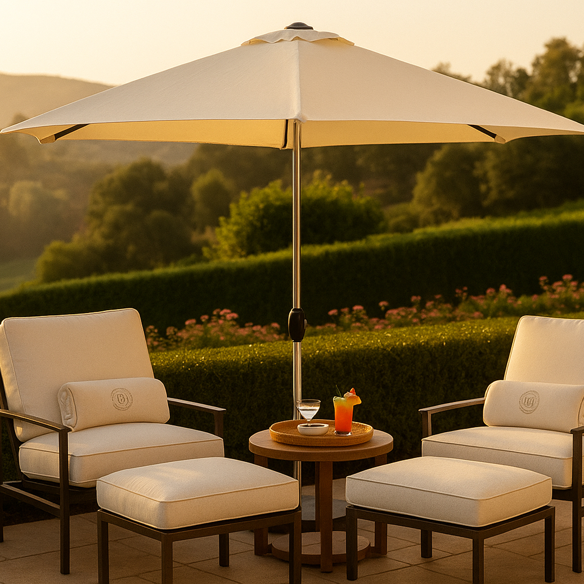 WINDERMERE Parasol - Cream - Galvin and Galloway
